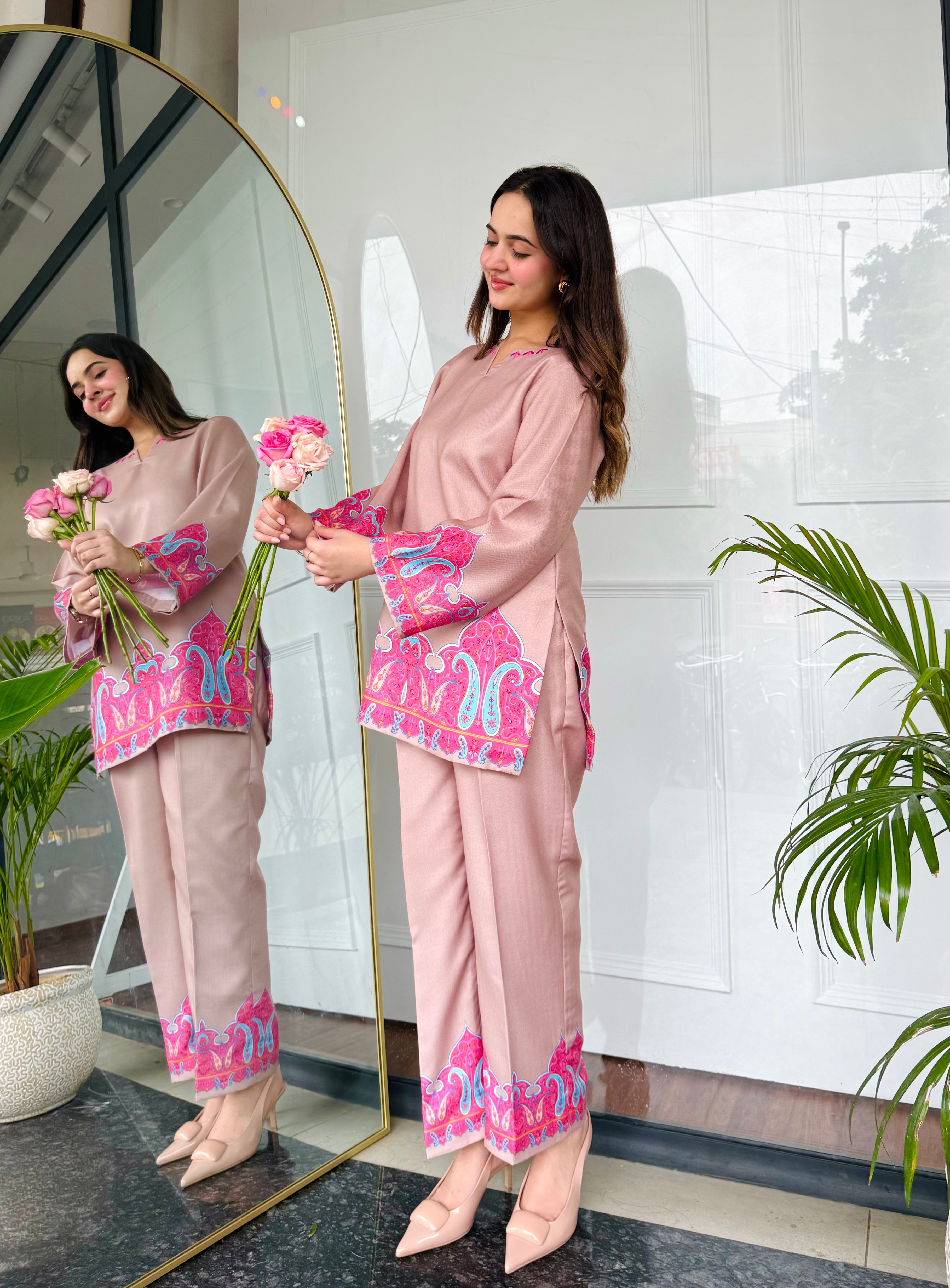 Mocha Rose Kurta Set