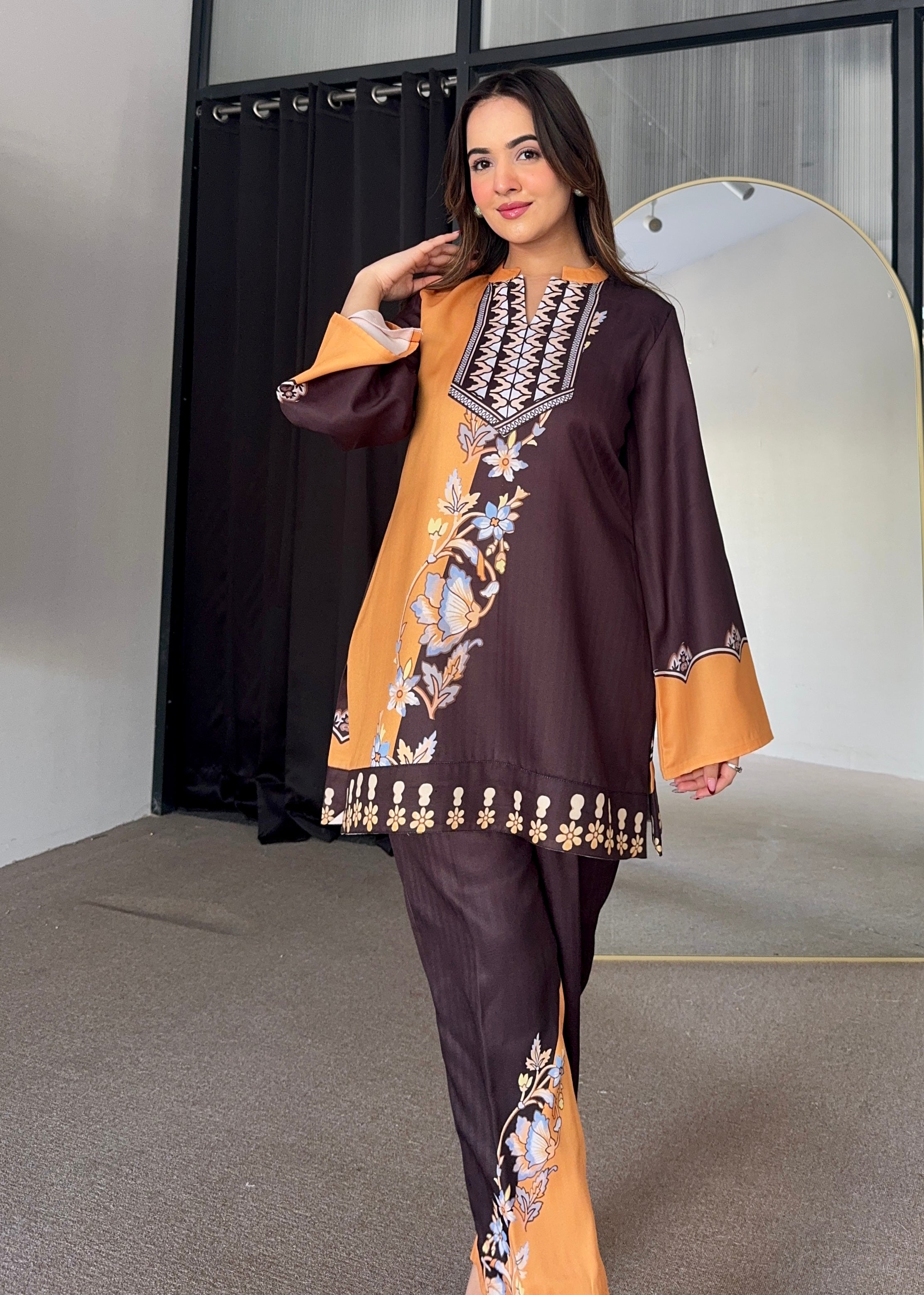 Dusky Elegance Winter Kurta Set