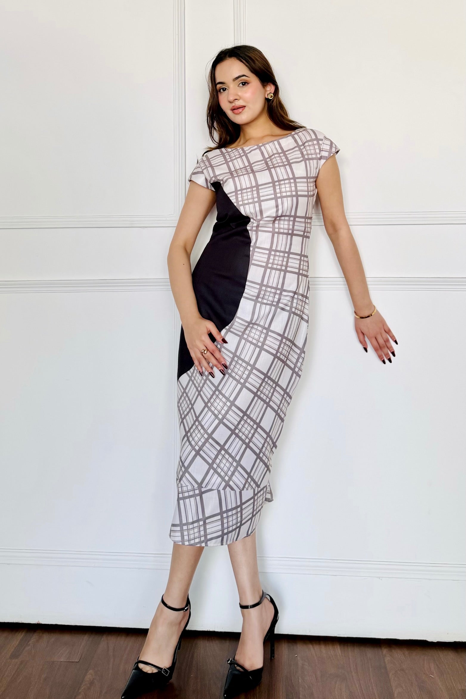 Black Check Summer Dress