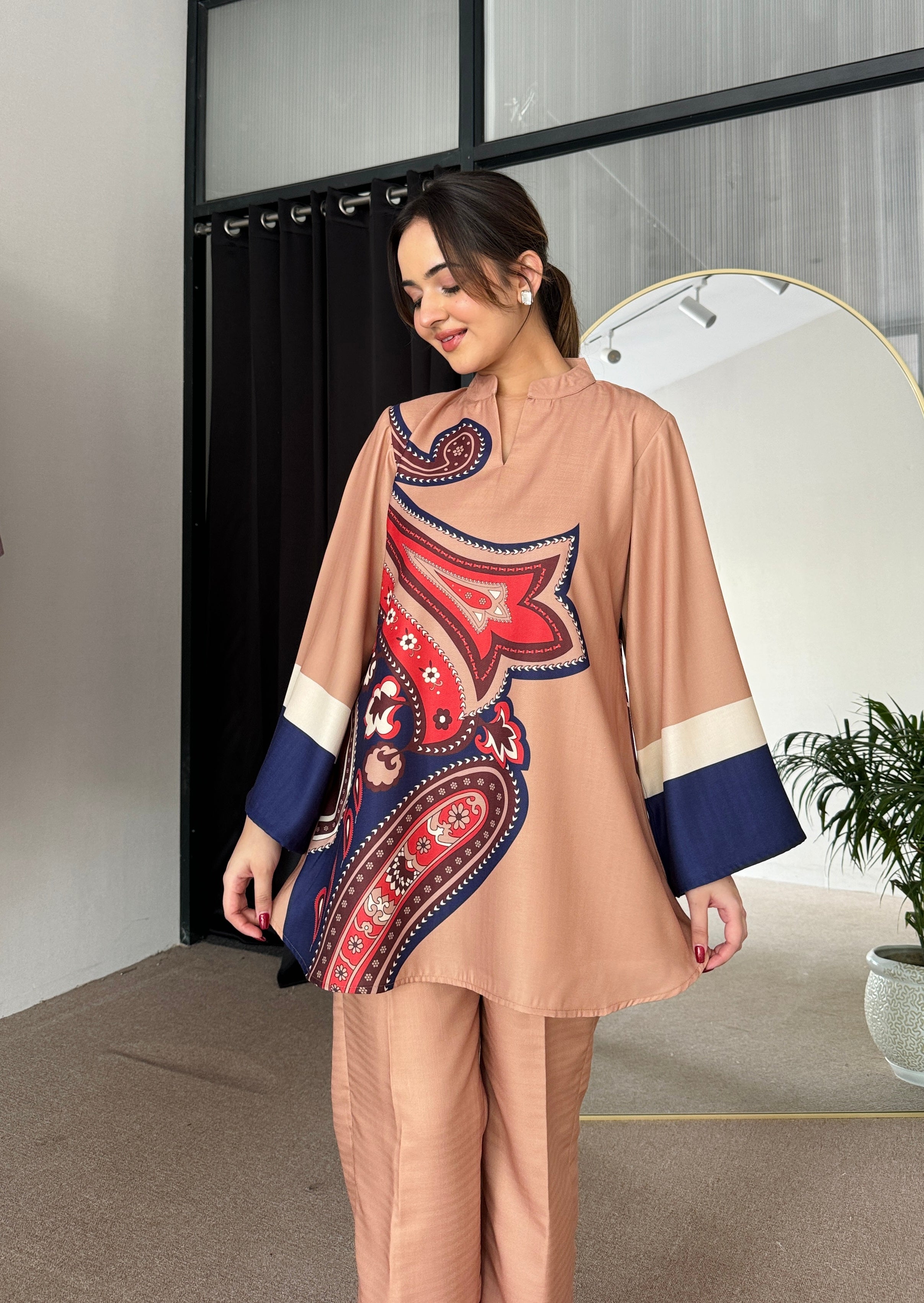 Earthy Brown Winter Kurta Set