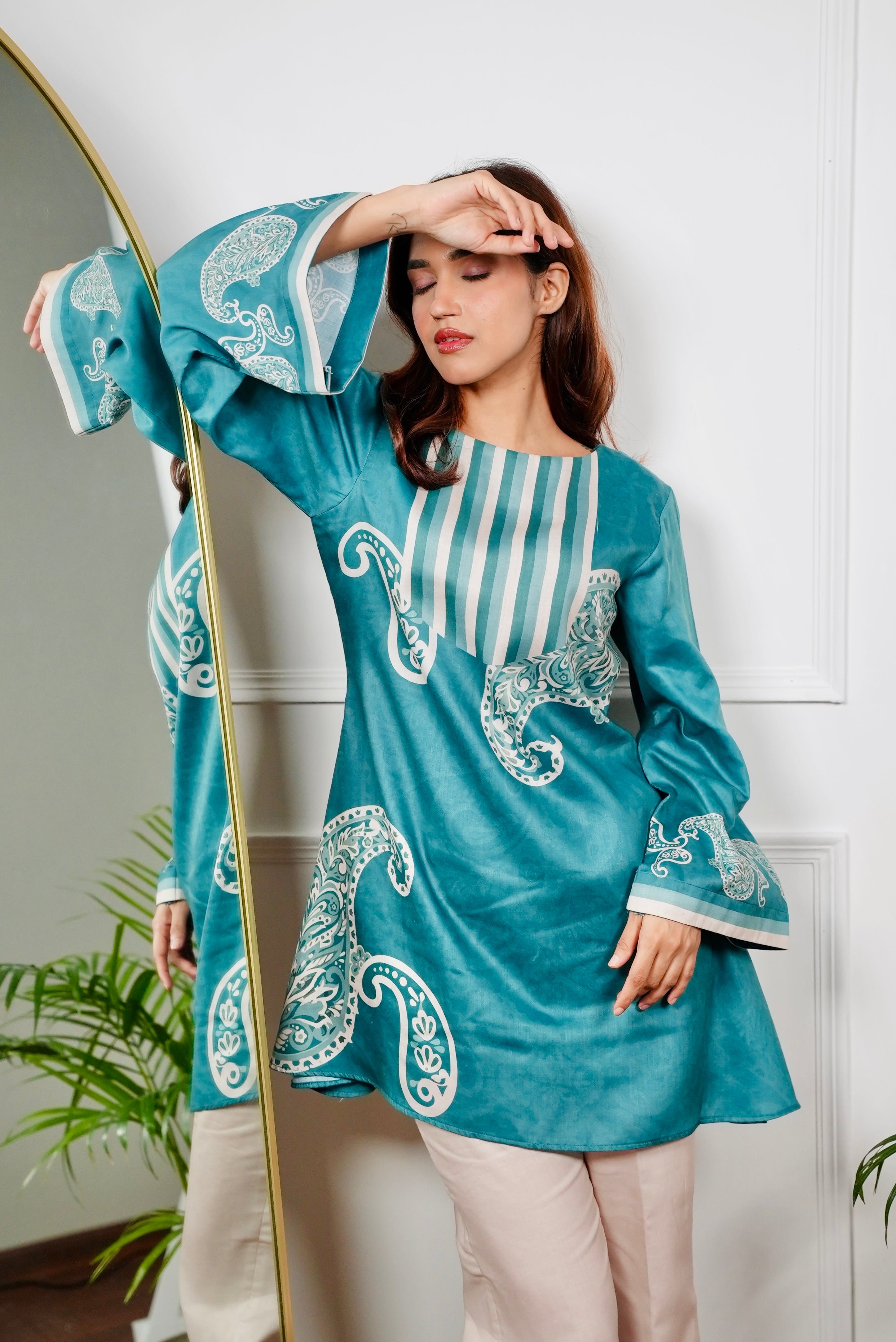 Teal Serenity Kurta Set