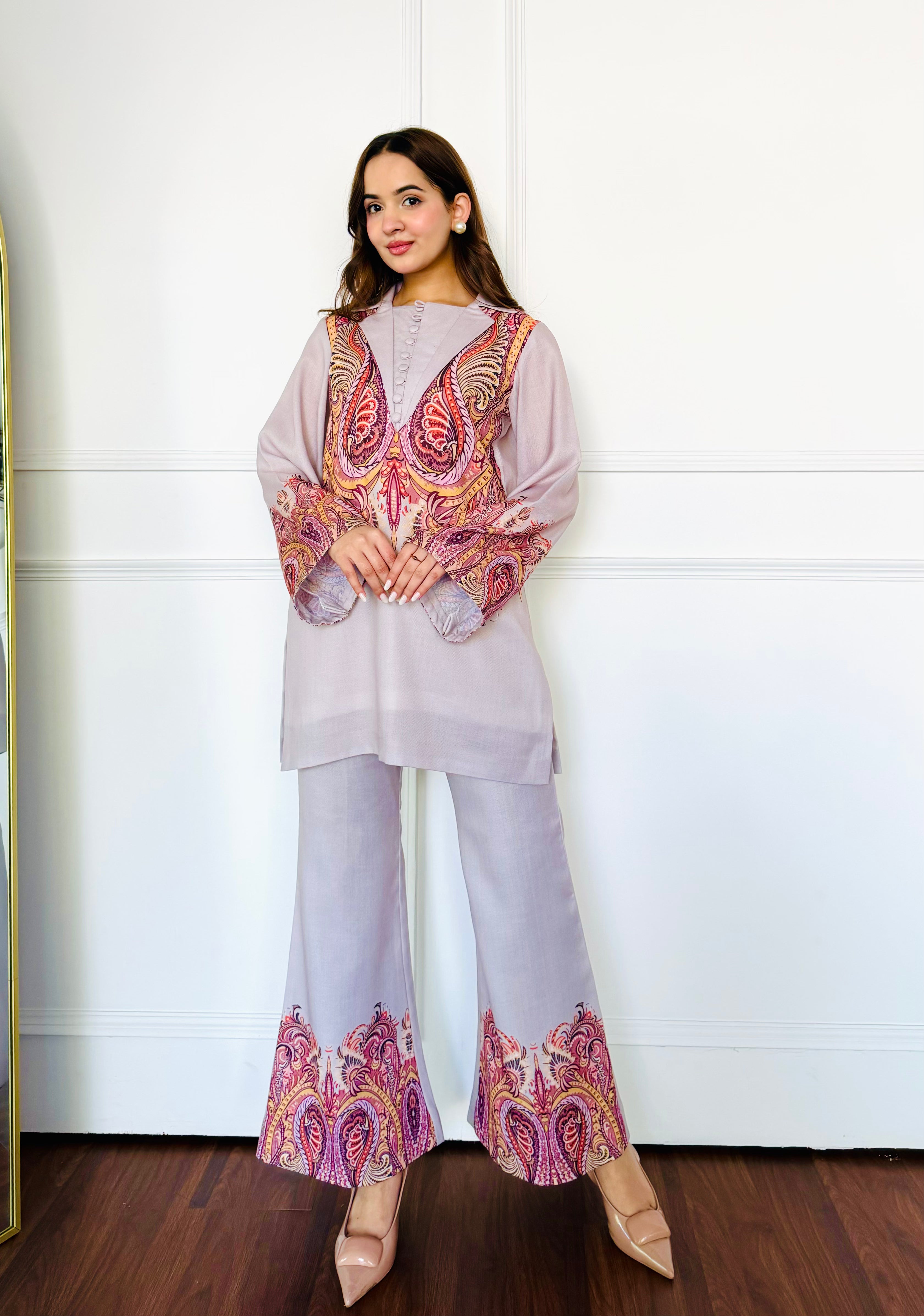 Ivory Paisley Kurta Set