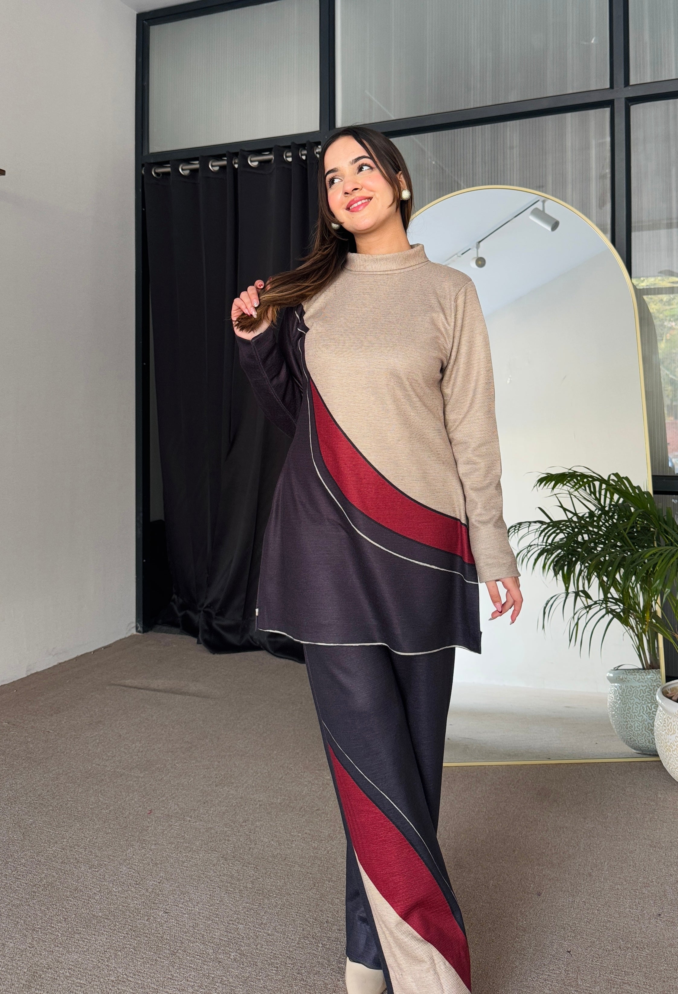 Vivid Winter Woollen Co Ord Set