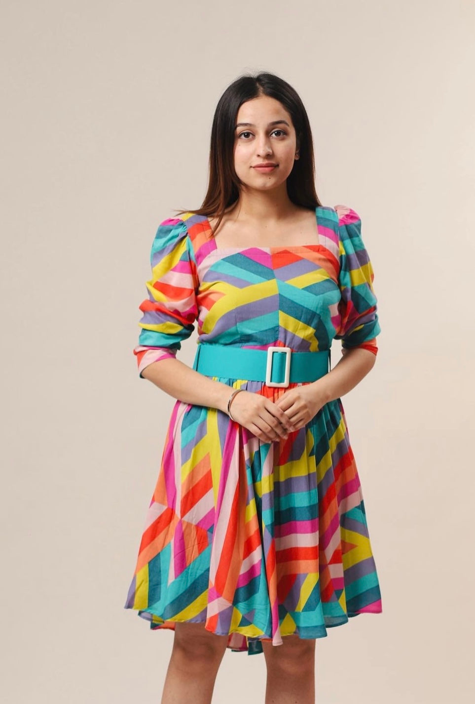 Emma Colorful Midi Dress