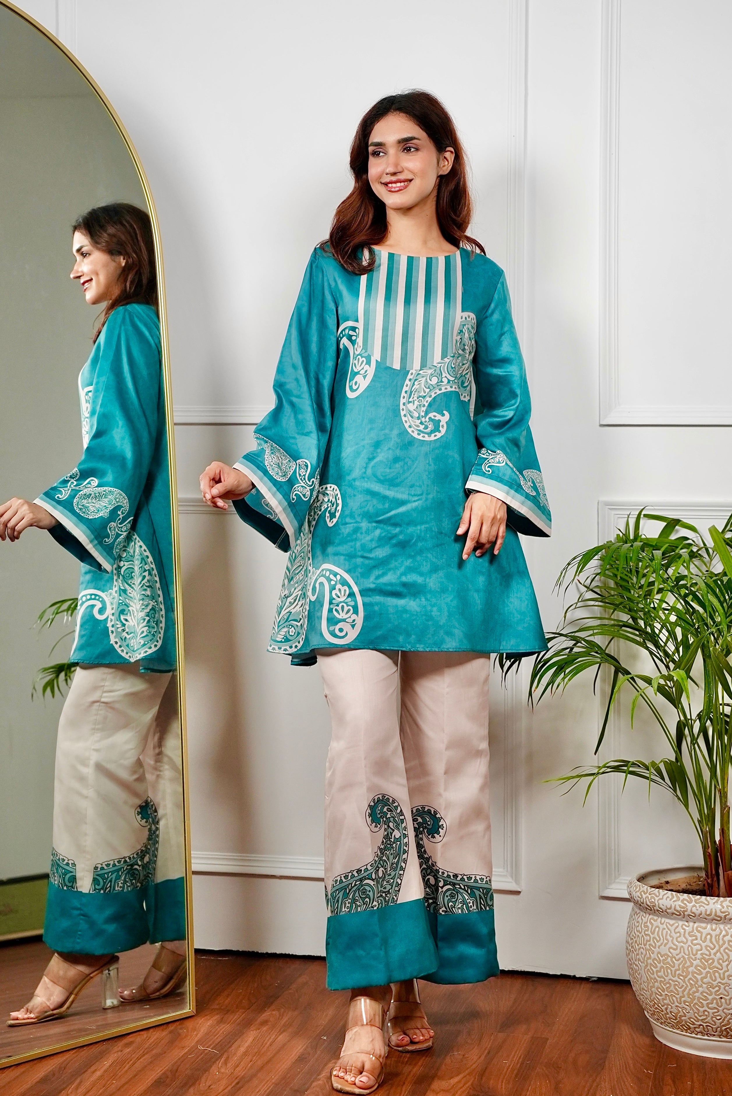 Teal Serenity Kurta Set