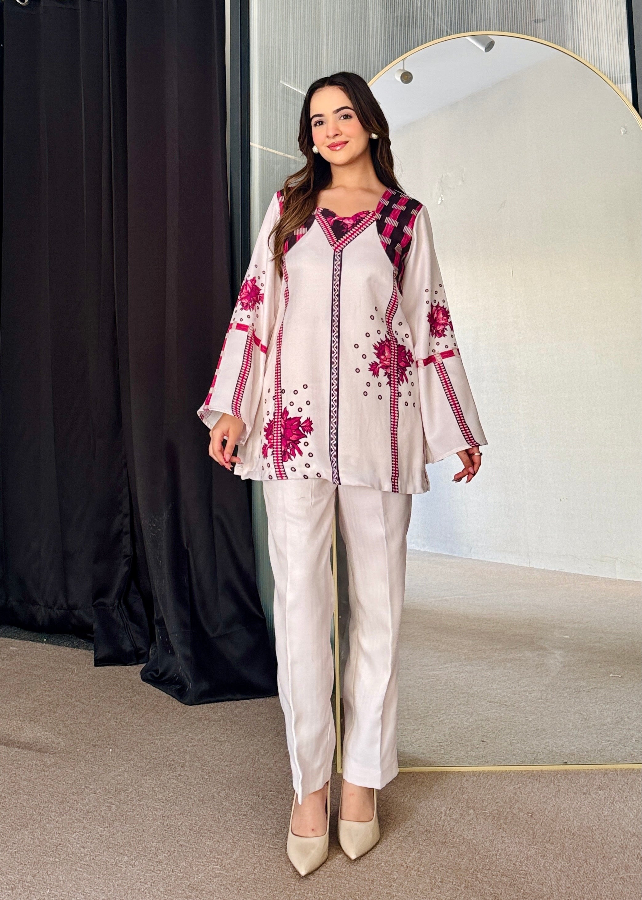 Winter floral Kurta Set
