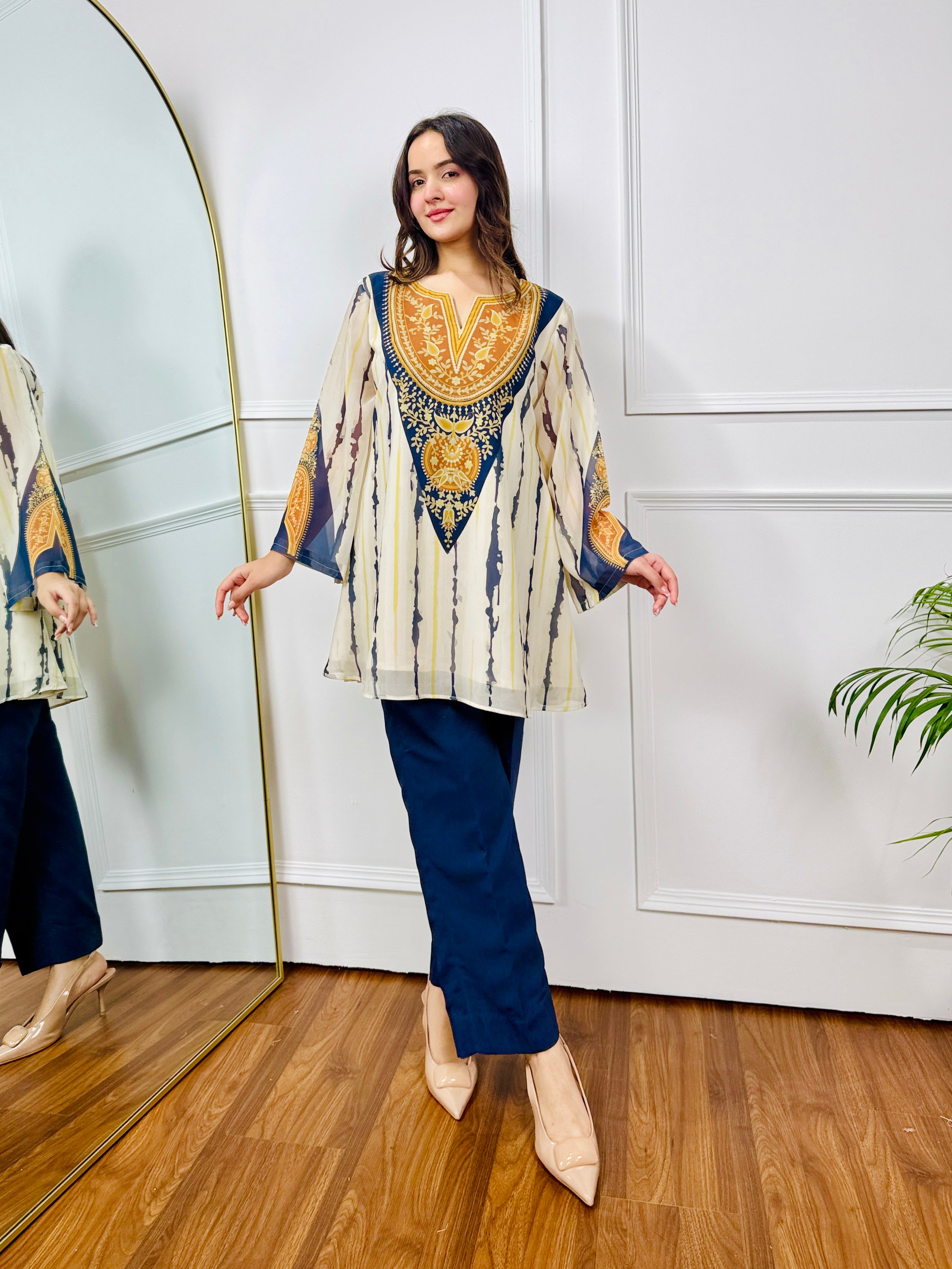 Lunar Indigo Festive Kurta Set