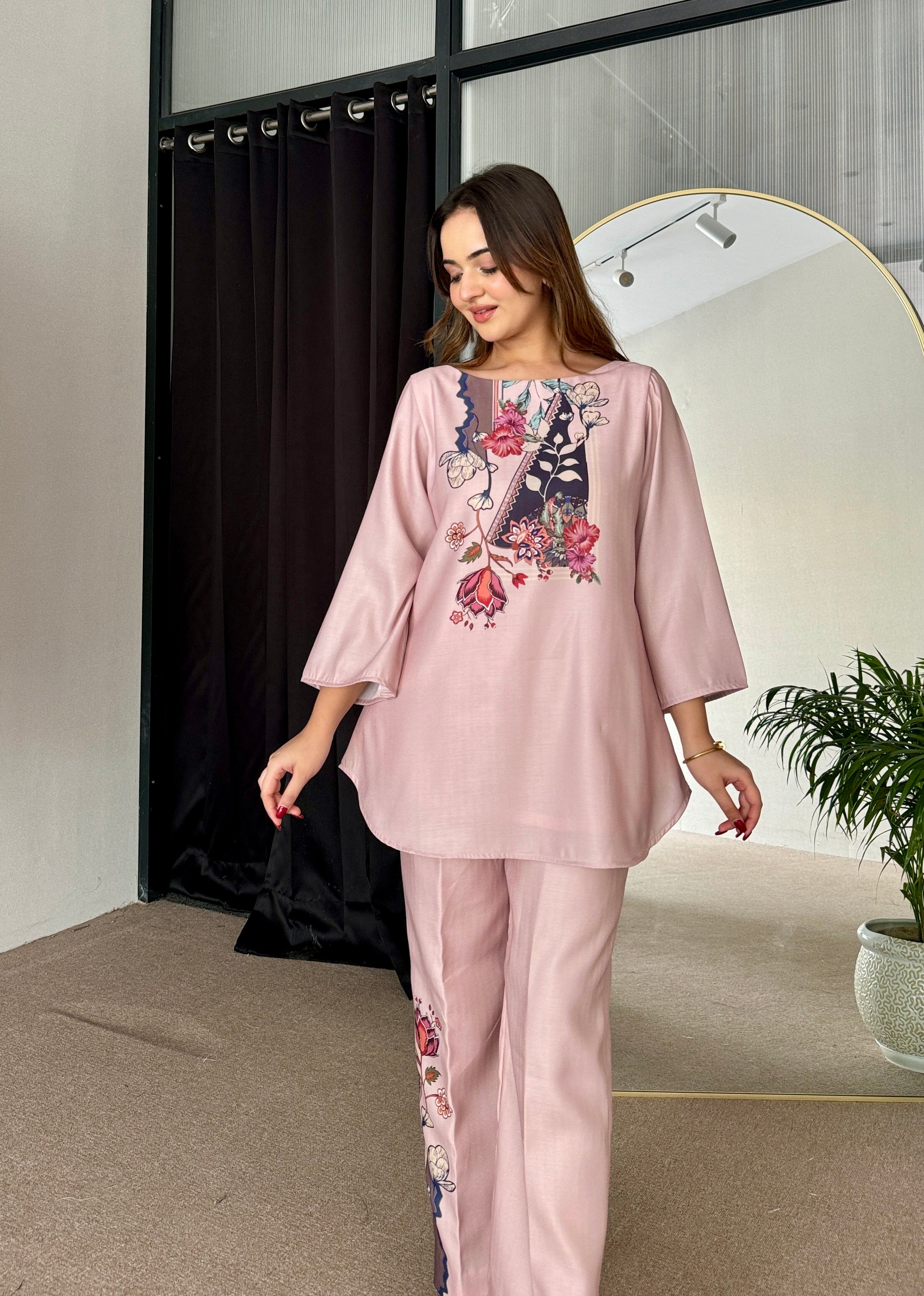 Rosepink Pashmina Co Ord Set