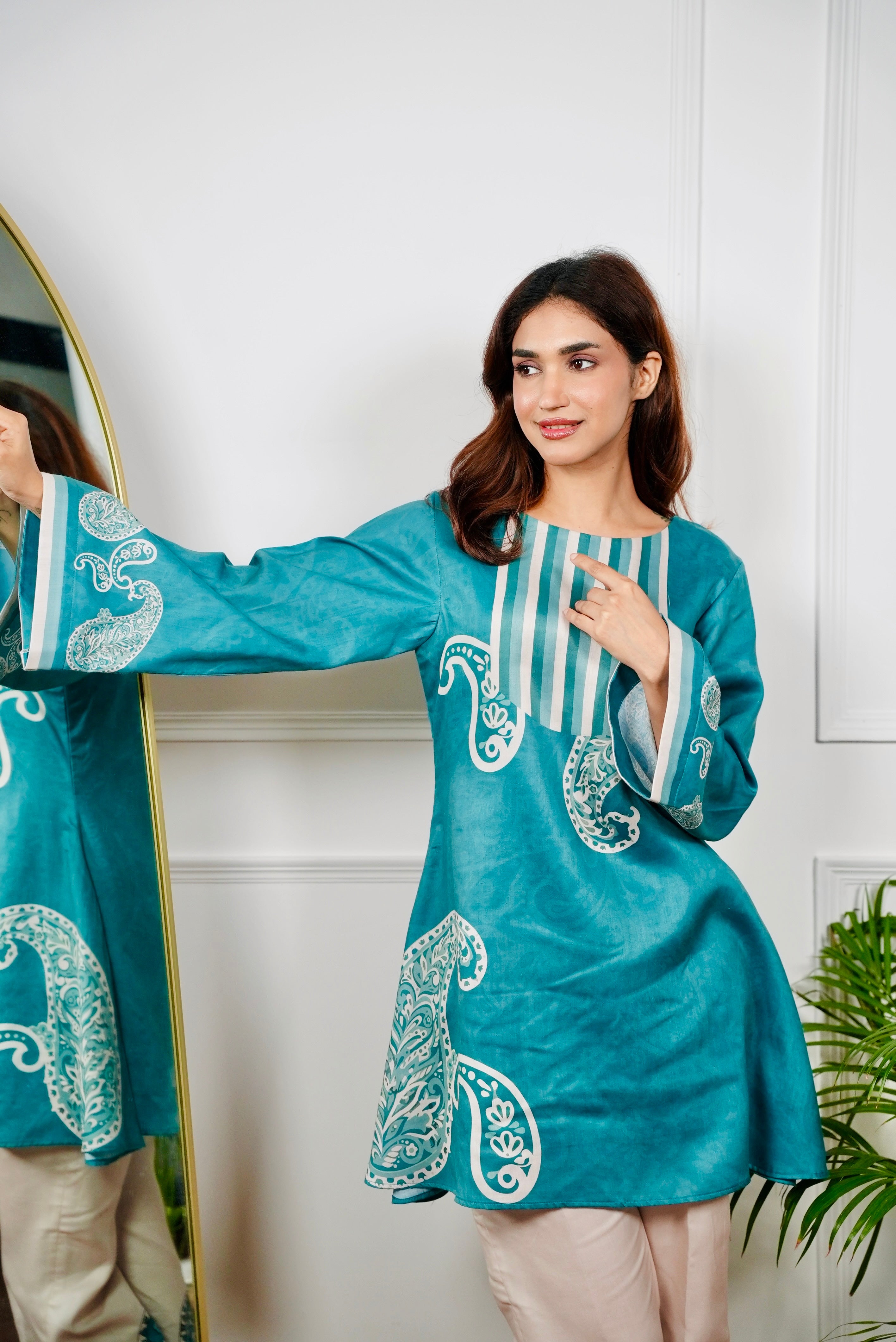 Teal Serenity Kurta Set