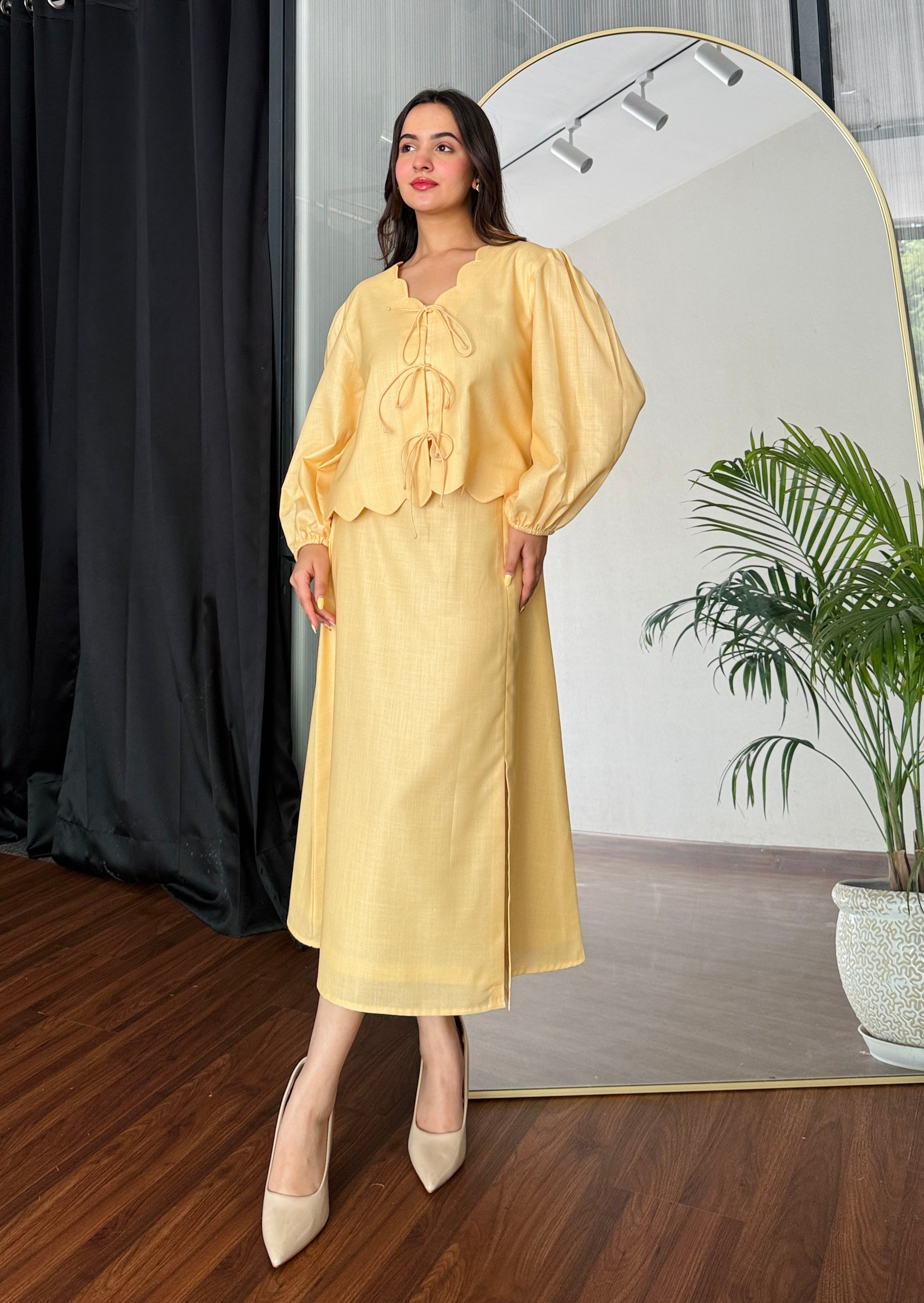 Lemon Meringue Skirt Set