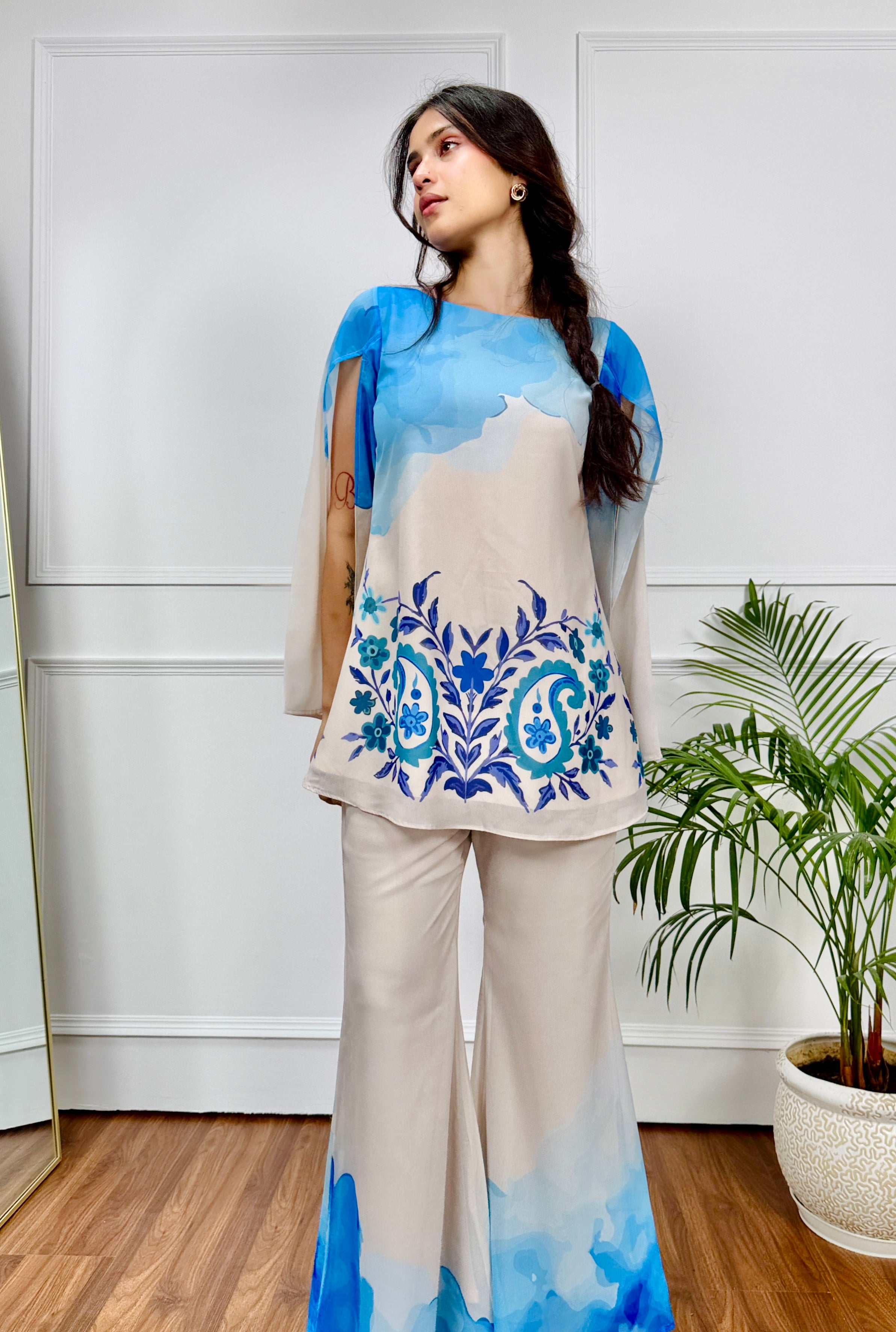Ivory Sky Ombre Kurta Set