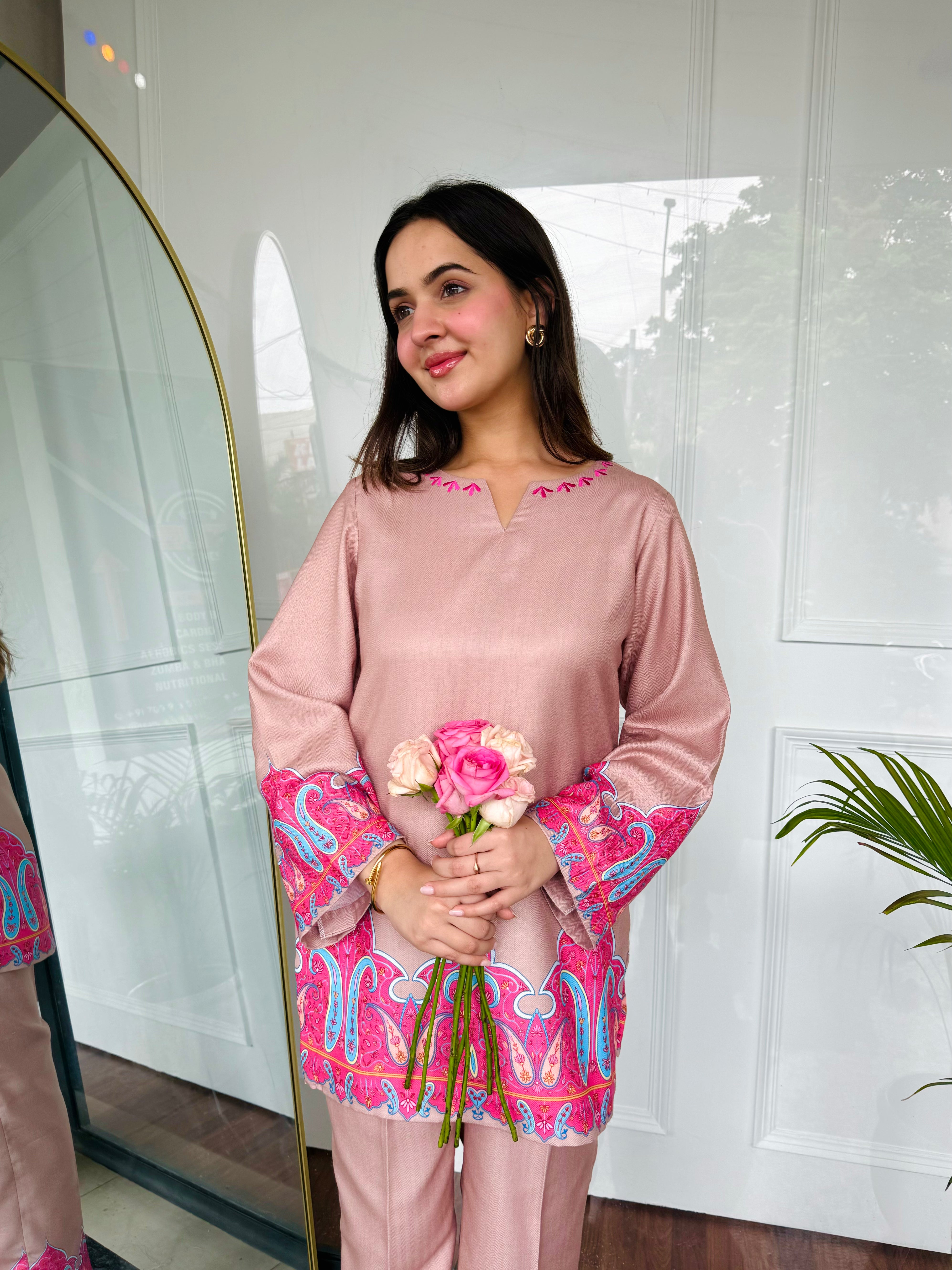 Mocha Rose Kurta Set