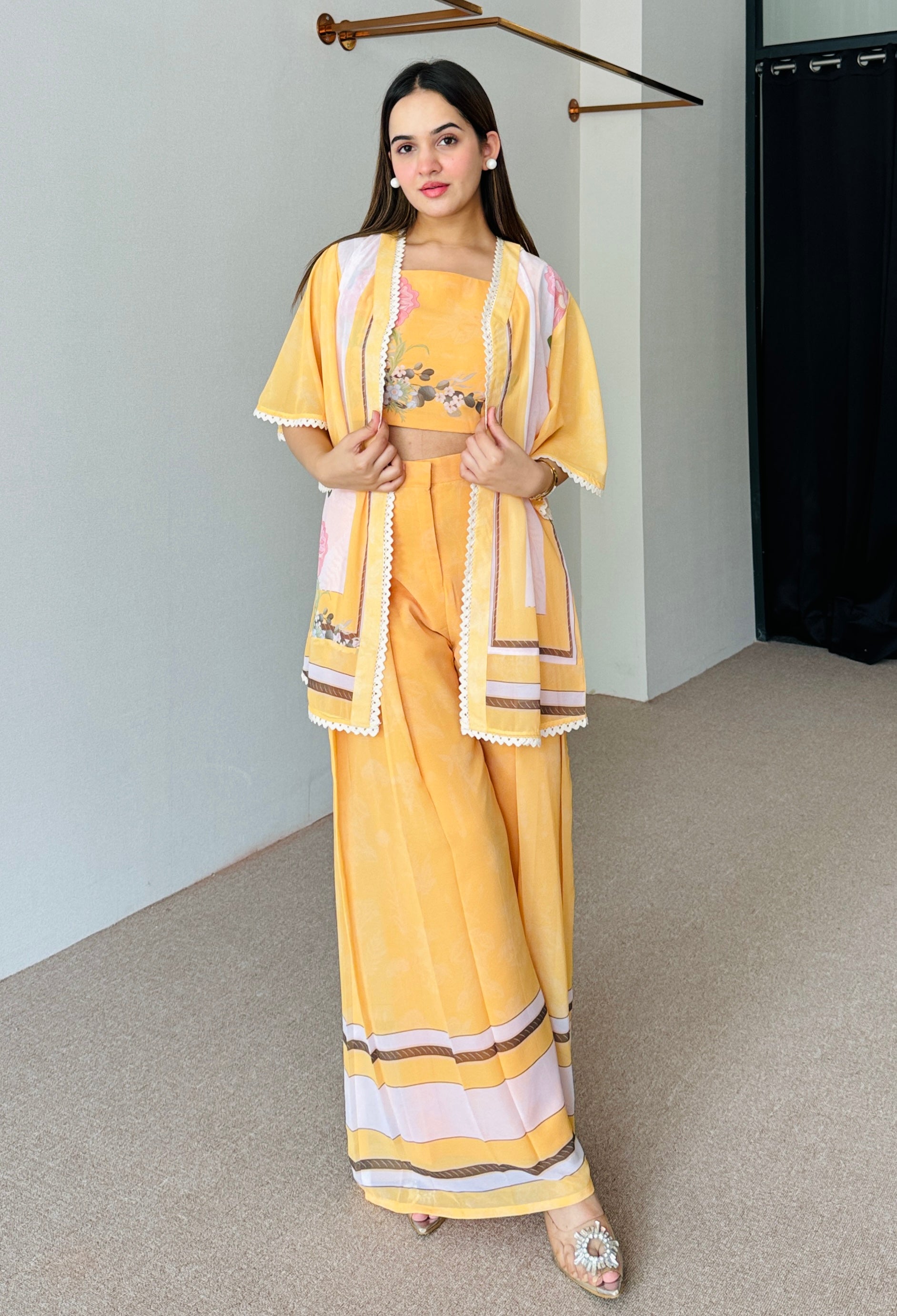 Festive Yellow Fusion Coord