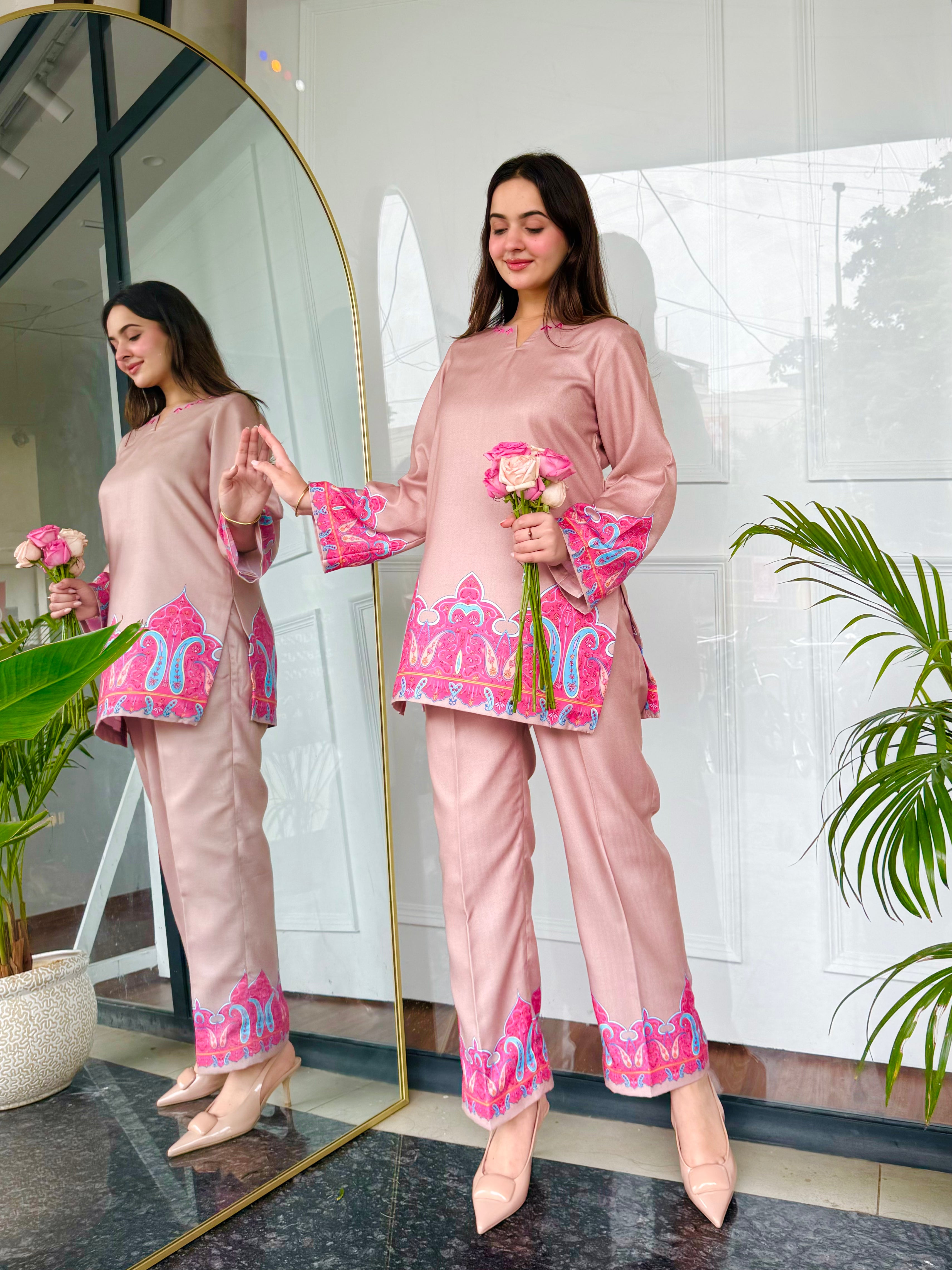 Mocha Rose Kurta Set