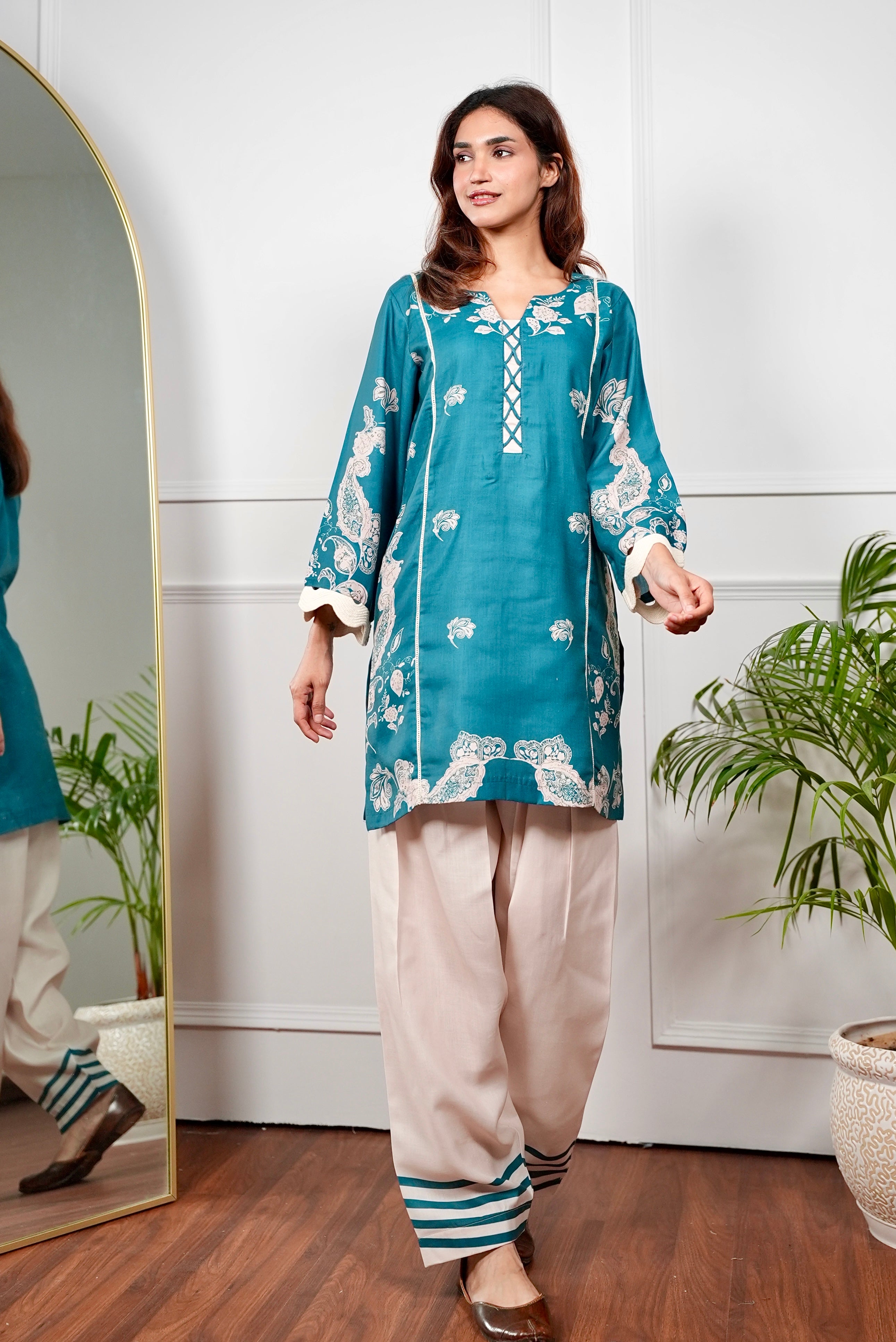 Emerald Paisley Kurta Set
