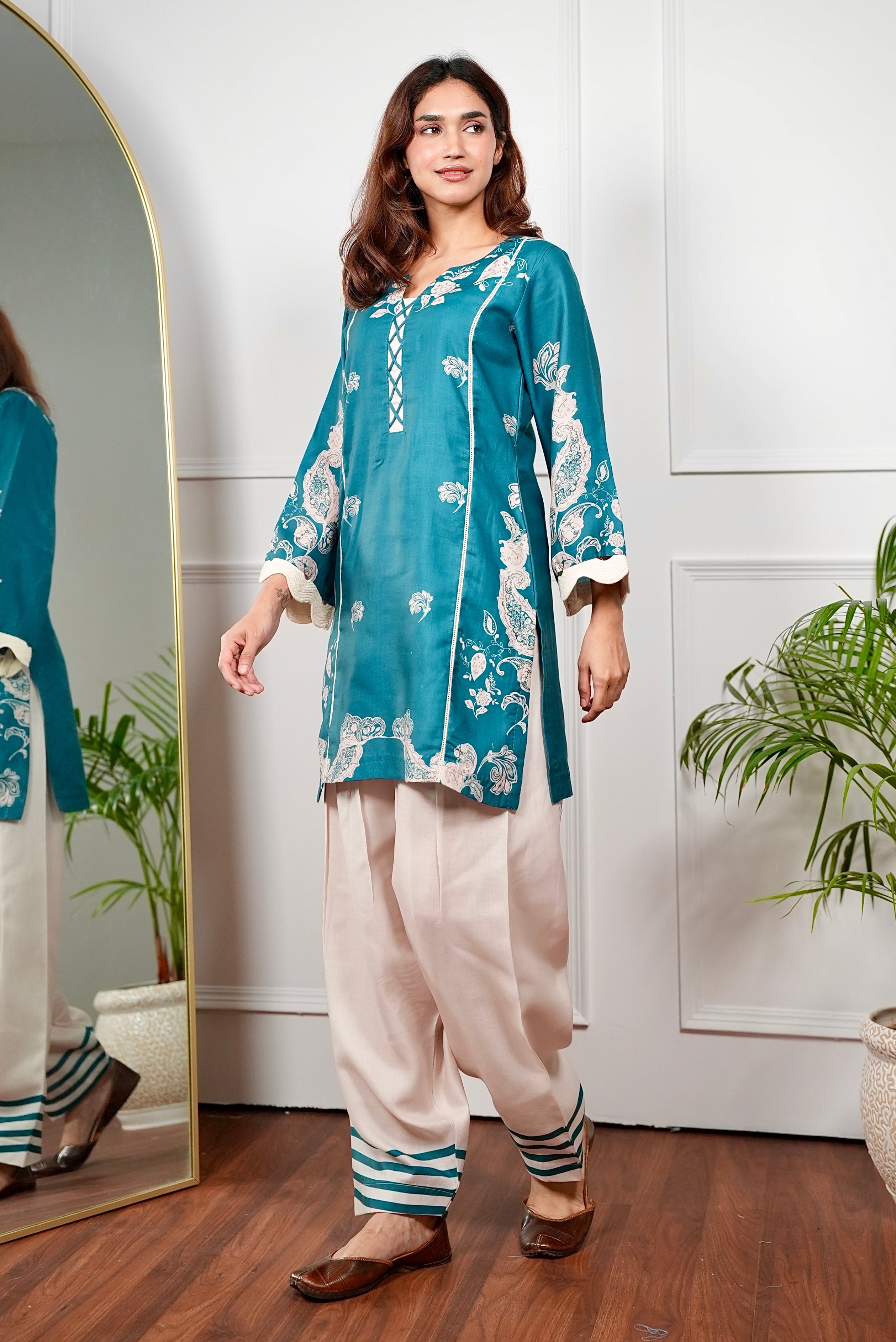 Emerald Paisley Kurta Set