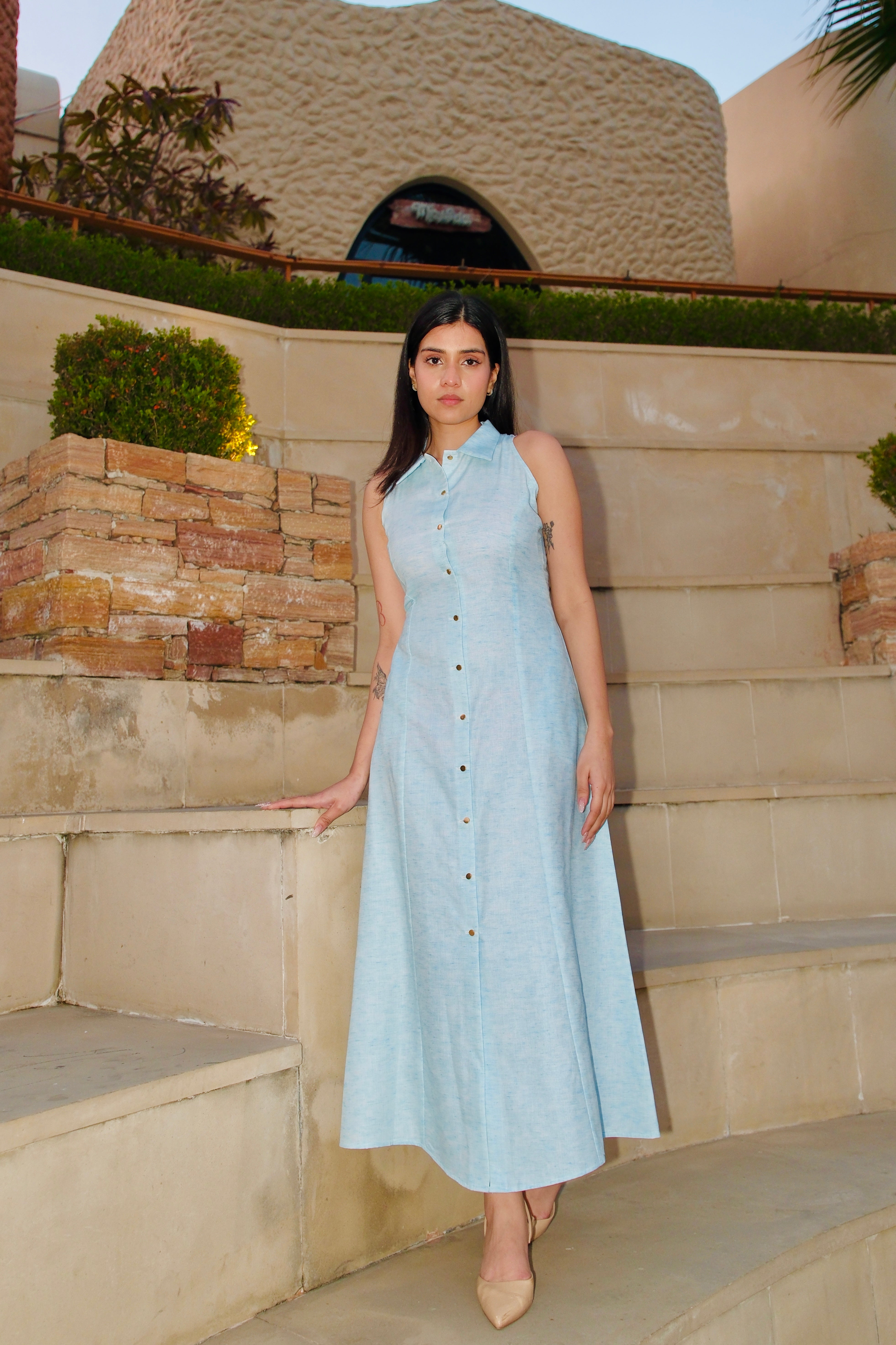 Pastel Summer Relaxed Midi Dress