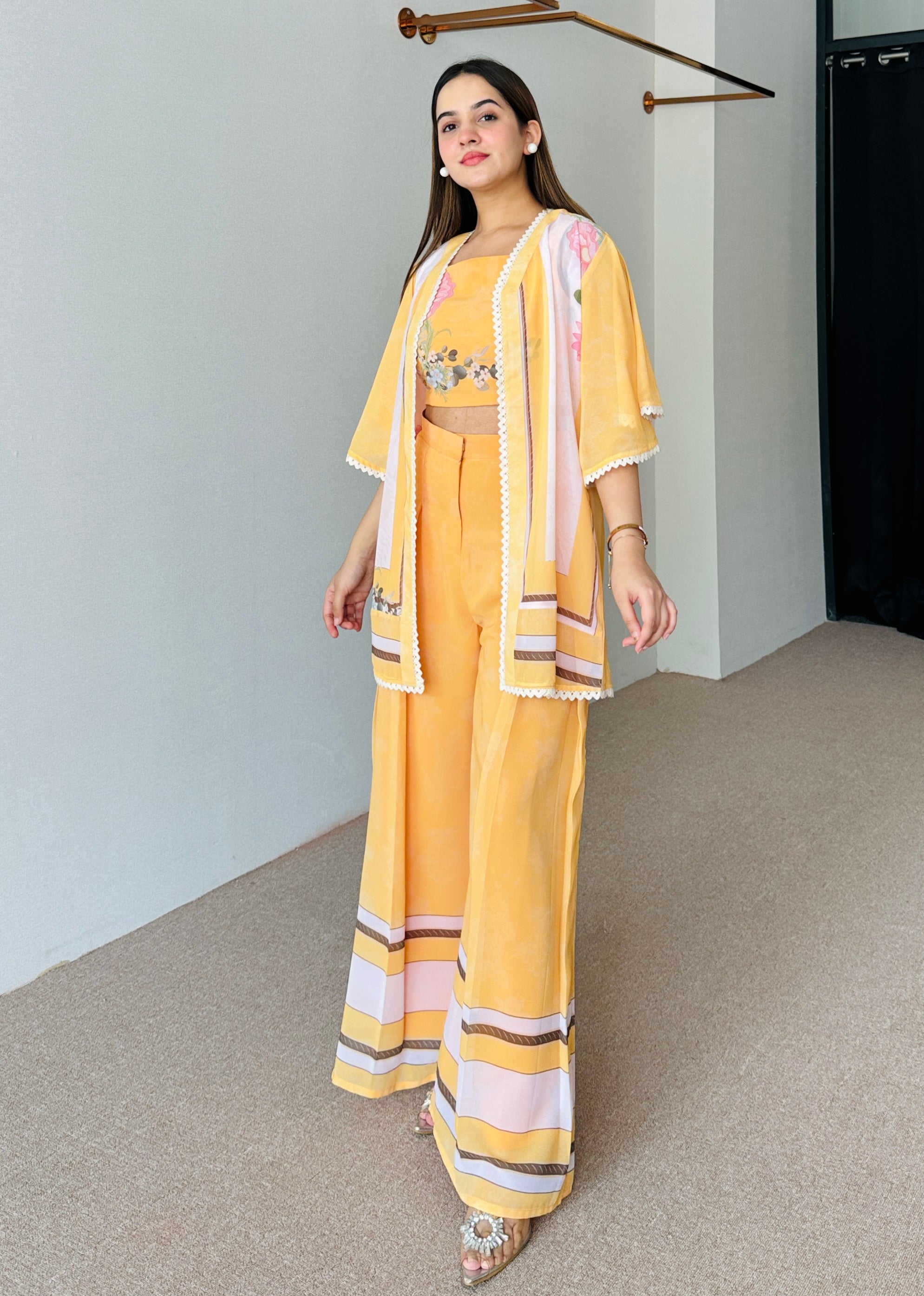 Festive Yellow Fusion Coord