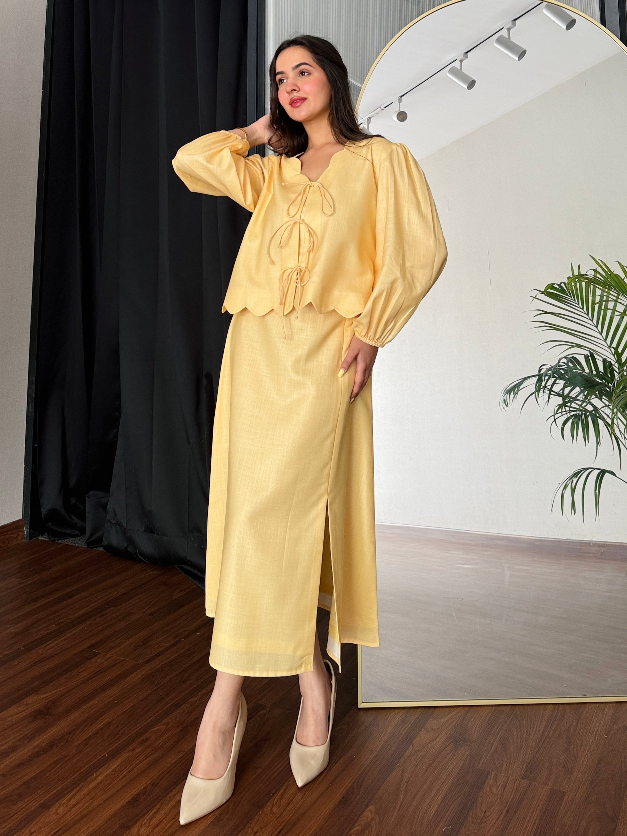 Lemon Meringue Skirt Set