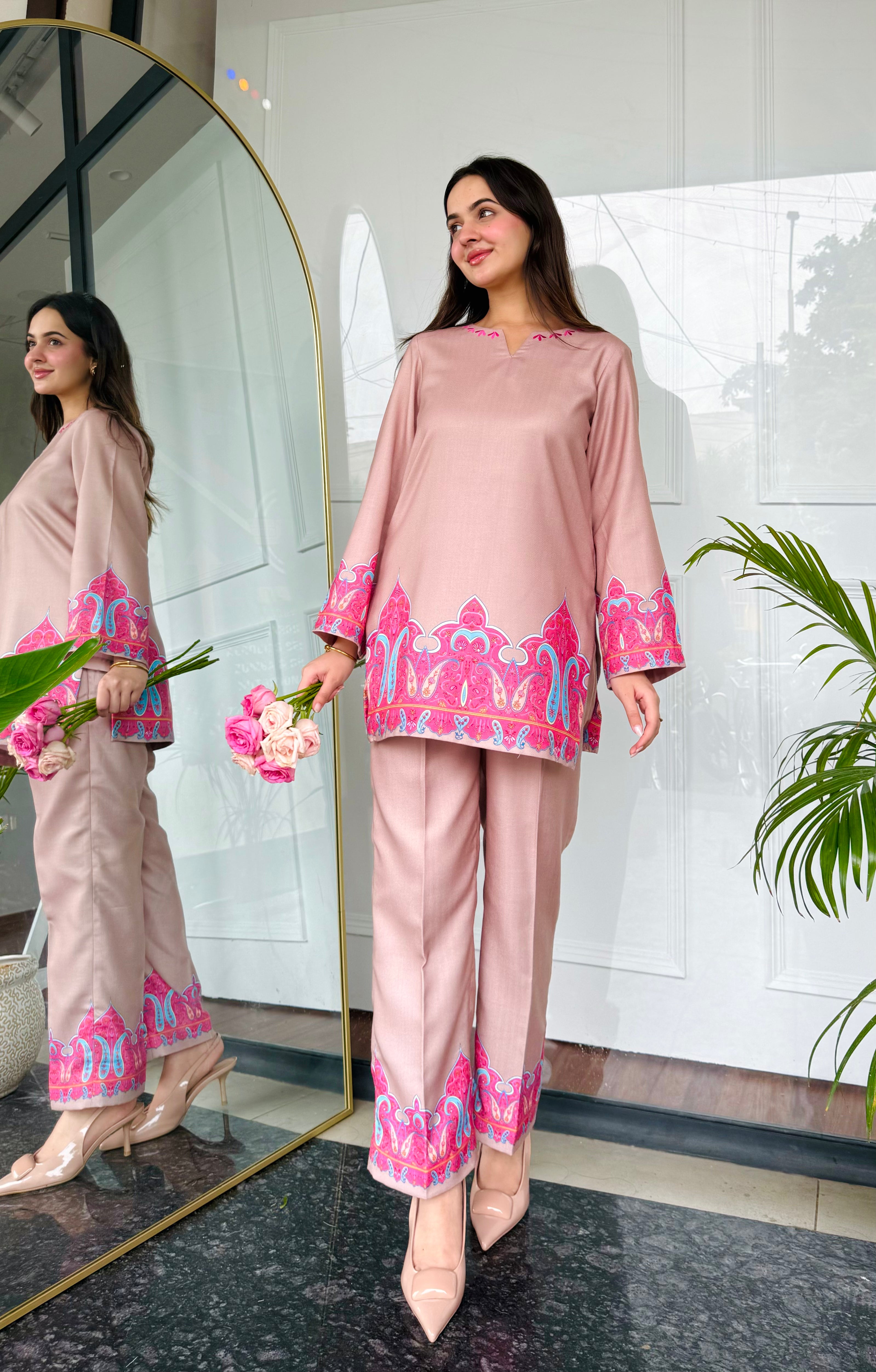 Mocha Rose Kurta Set
