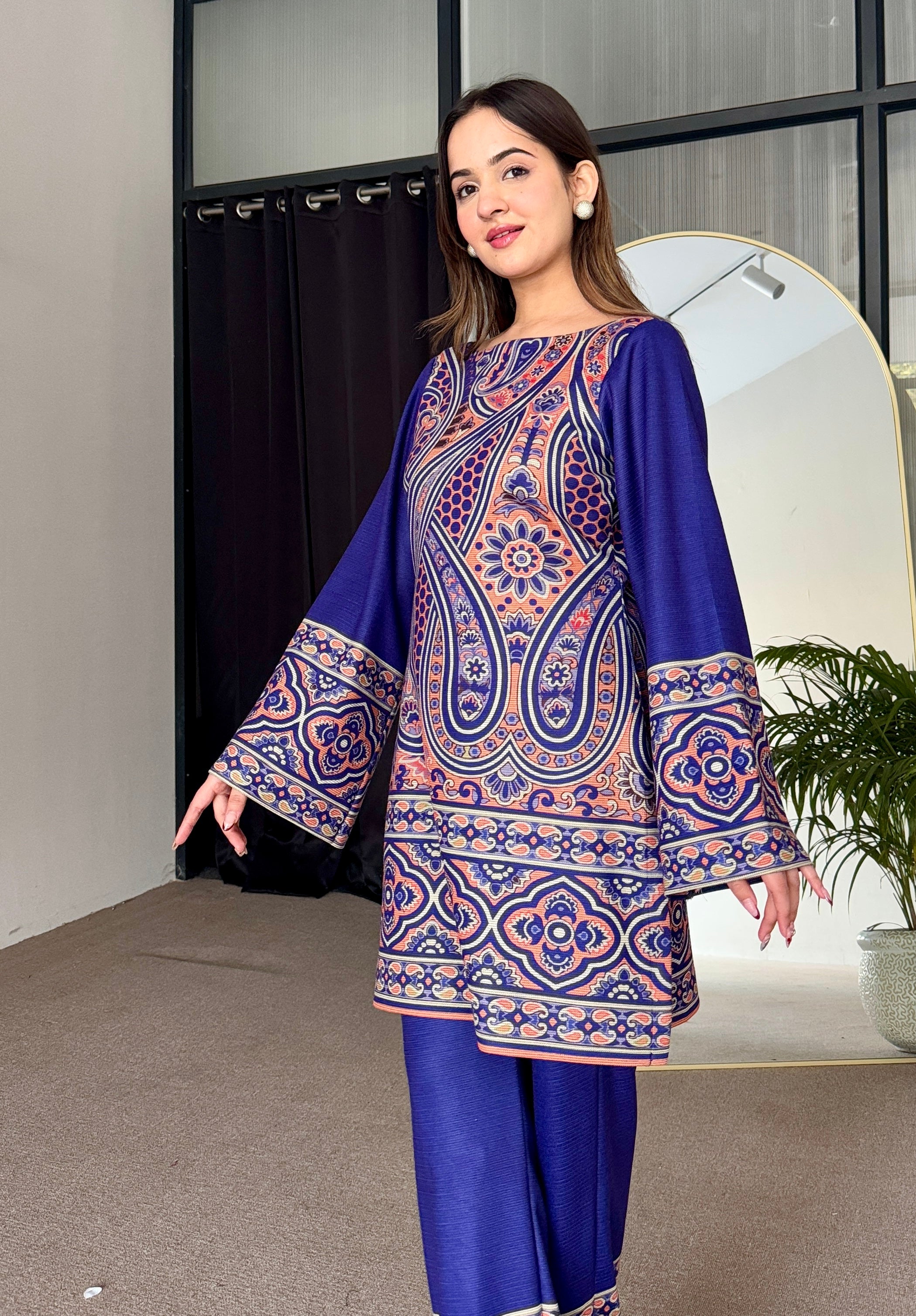 Royal Azure Woollen Kurta Set