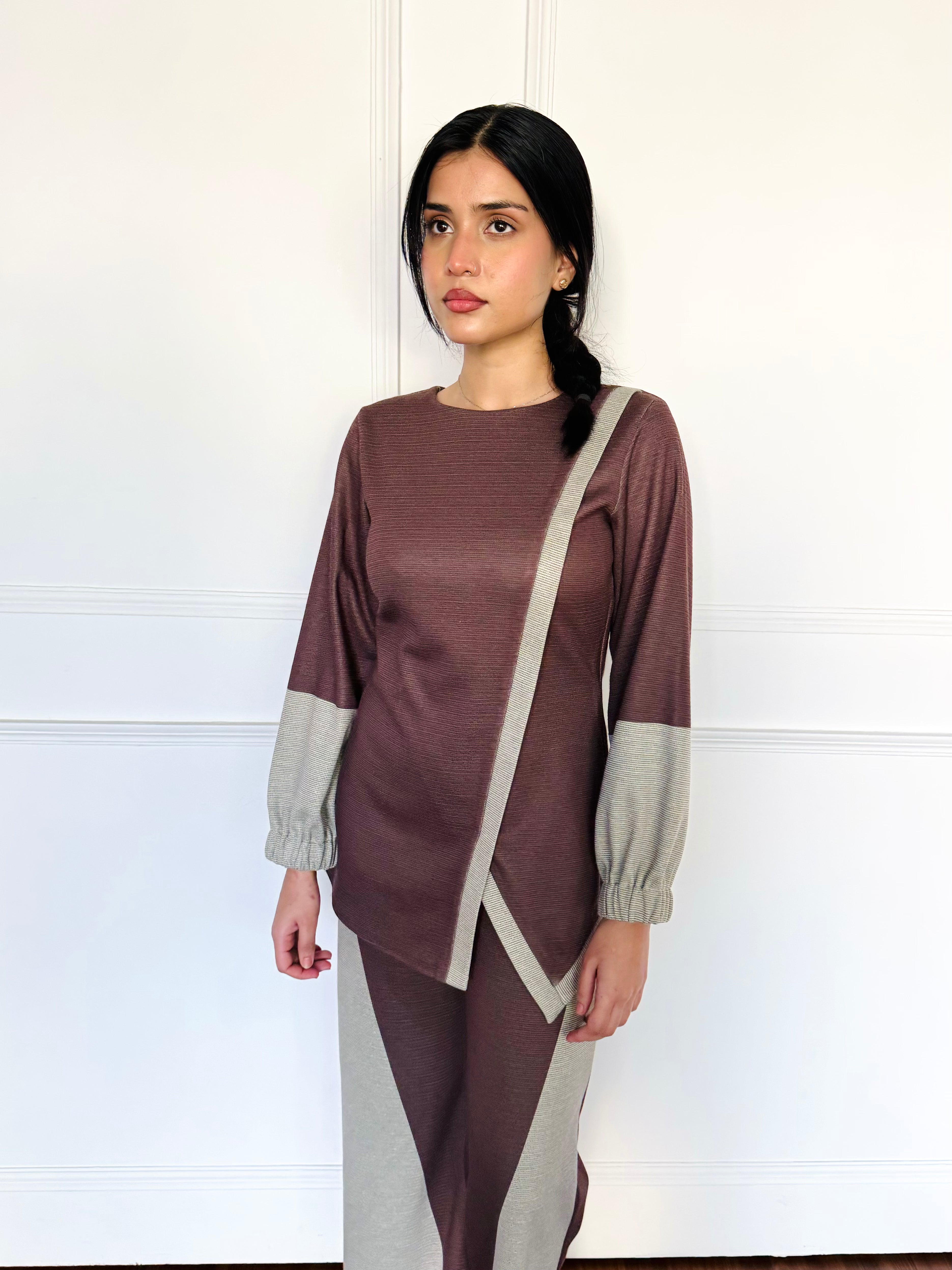 Dual Tone Woollen Co-ord Set