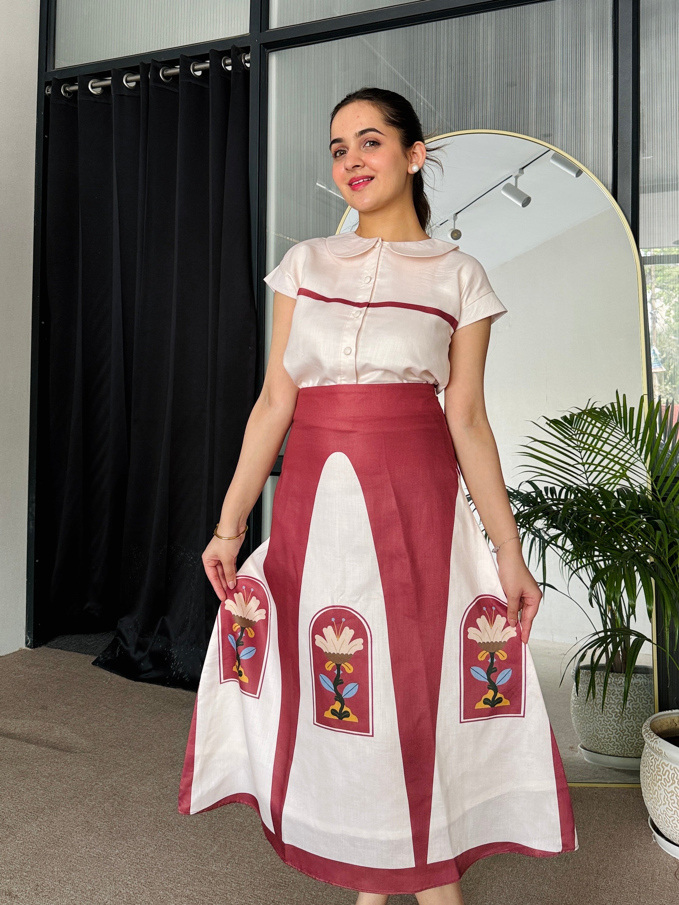 Rose & Pearl Skirt Set