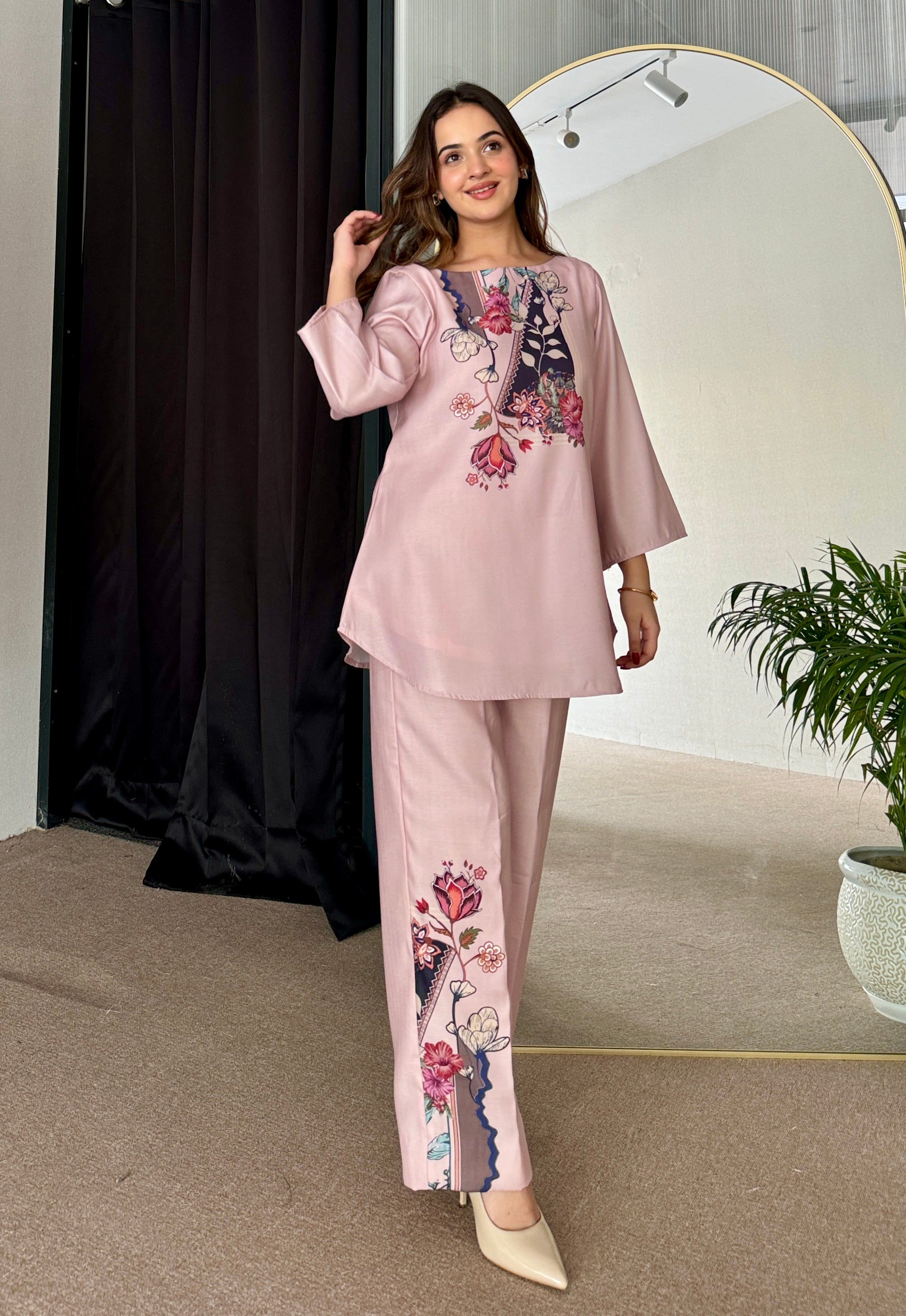 Rosepink Pashmina Co Ord Set