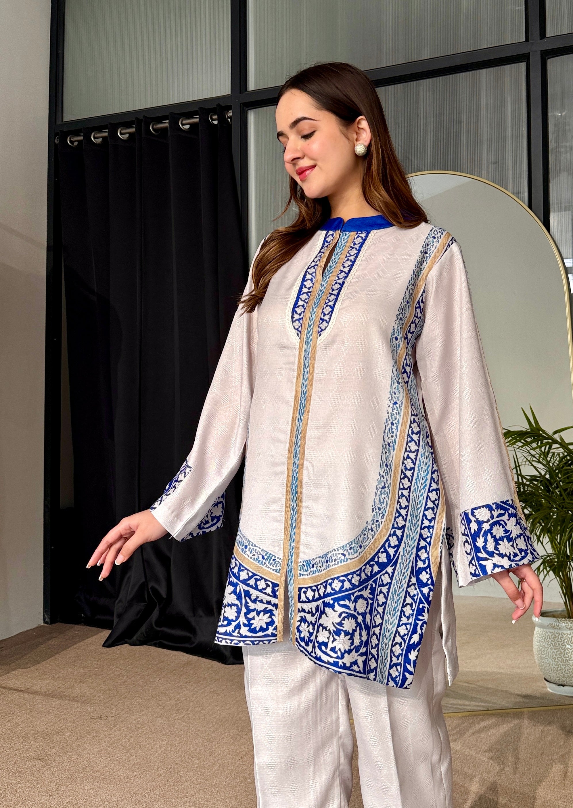 Mist And Sky Festive Kurta Set