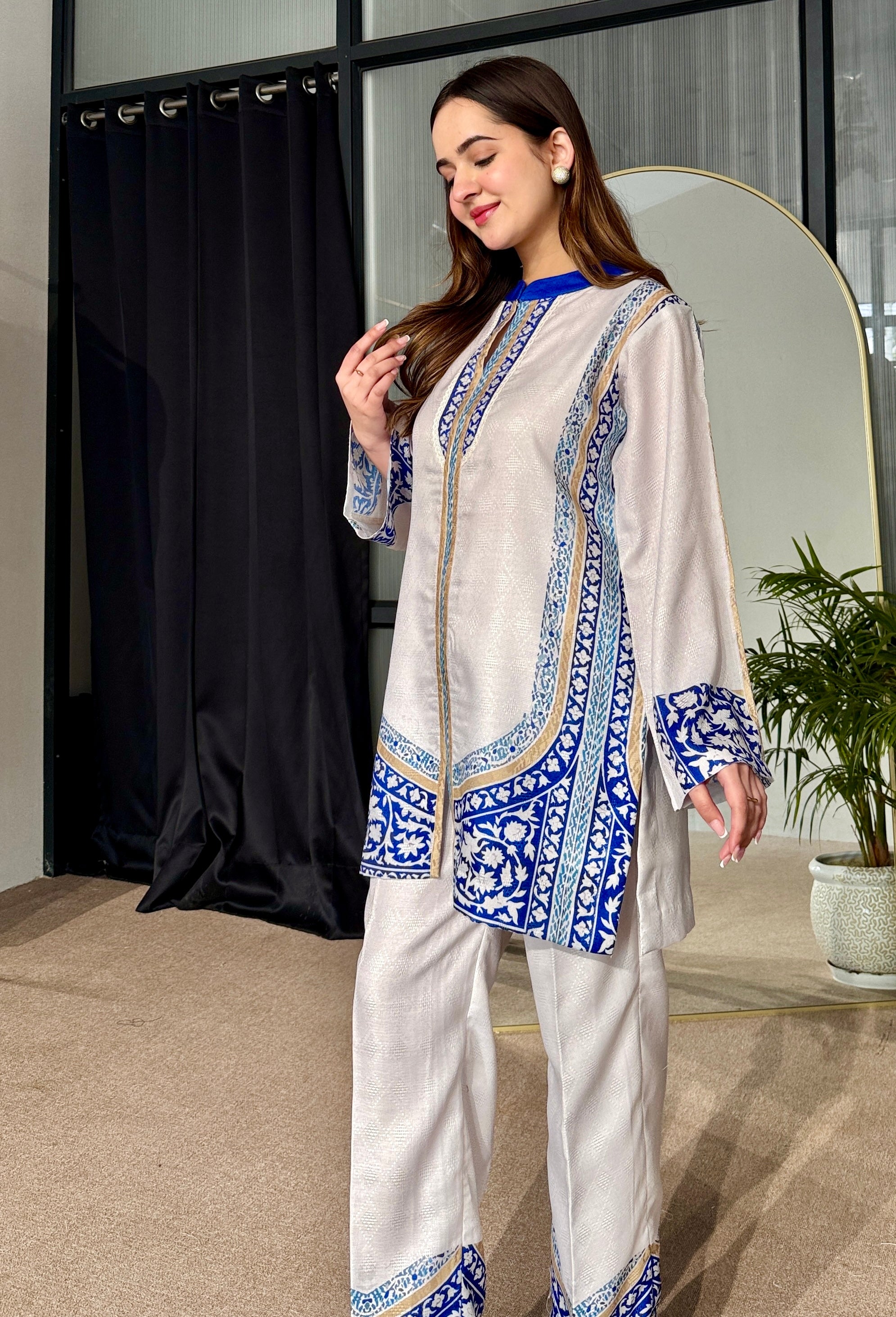 Mist And Sky Festive Kurta Set