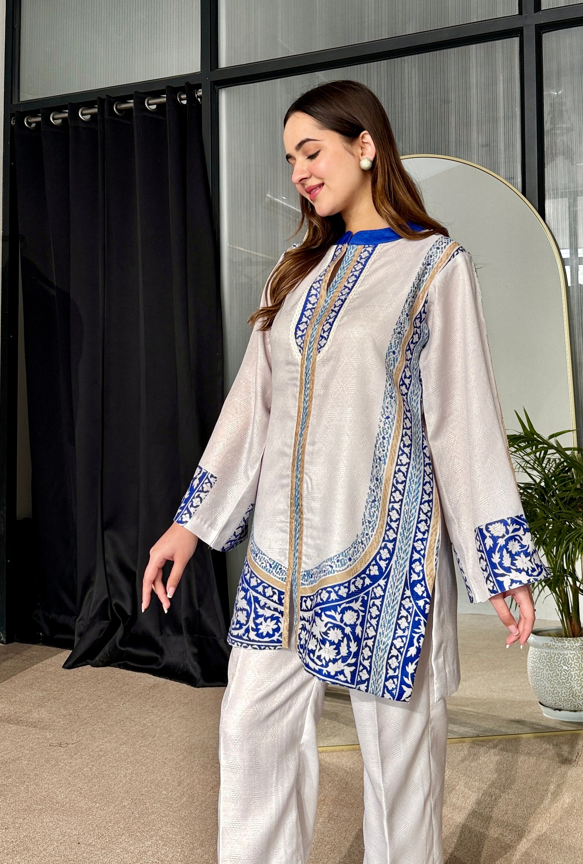 Mist And Sky Festive Kurta Set