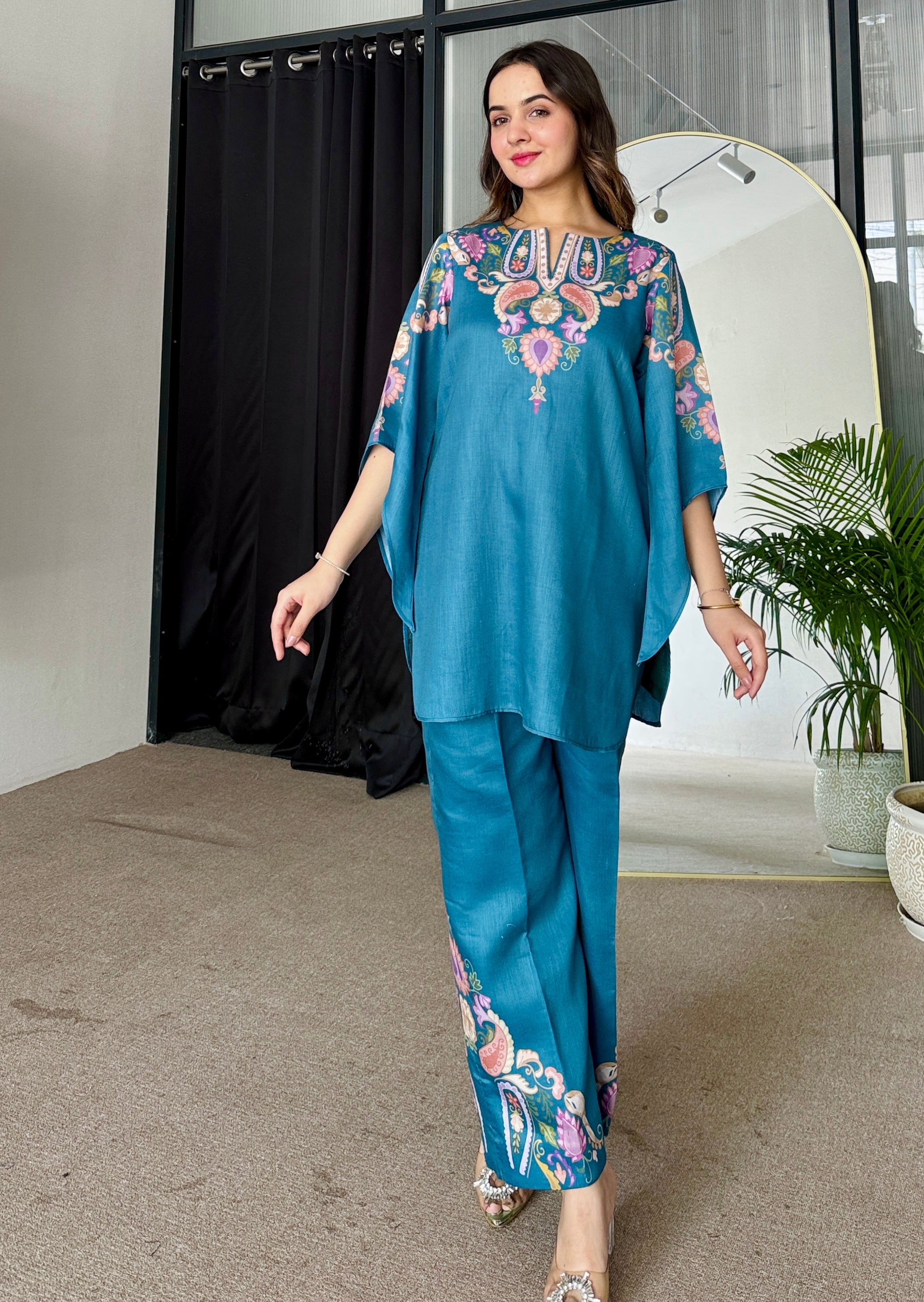 Teal Bloom Co-ord Set