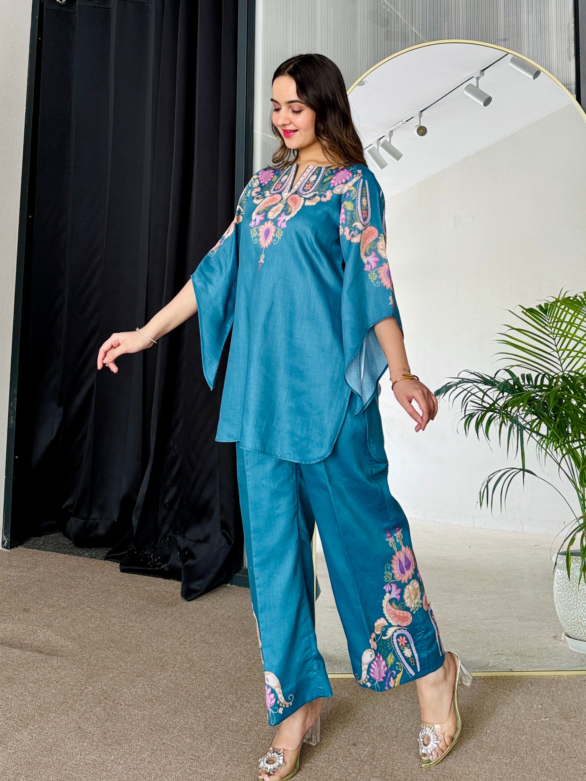 Teal Bloom Co-ord Set