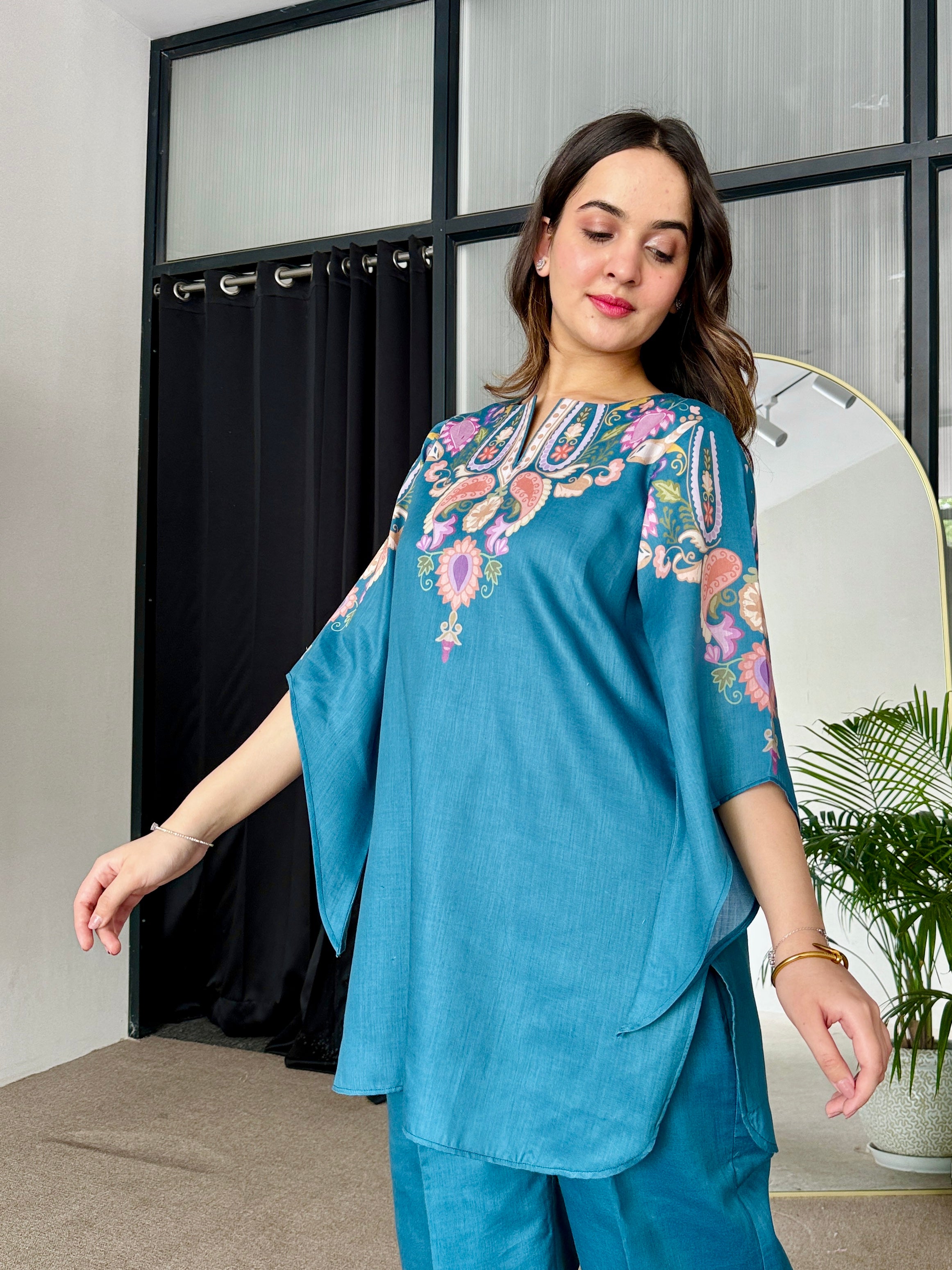 Teal Bloom Co-ord Set