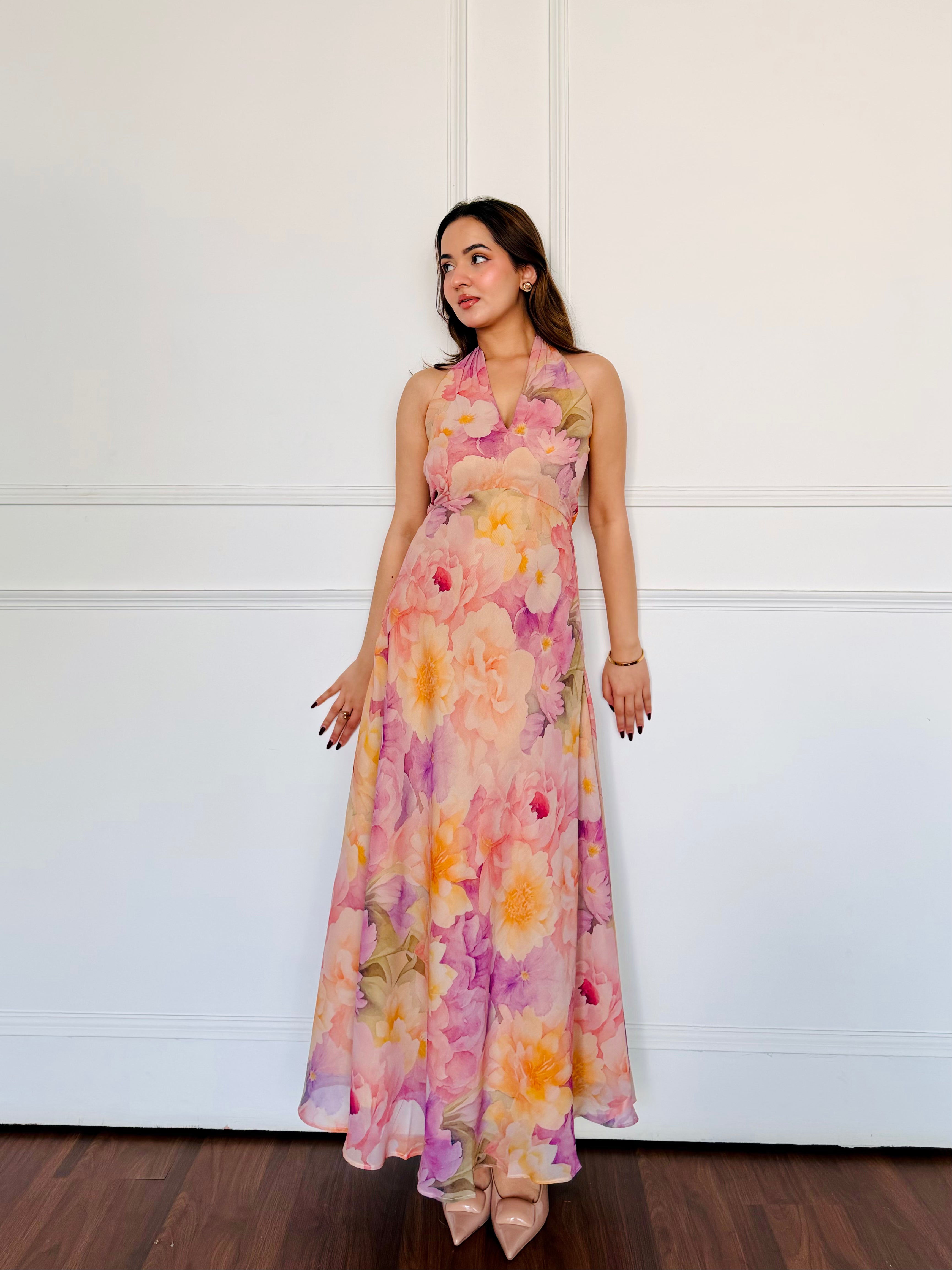 Sunshine Floral Summer Midi Dress