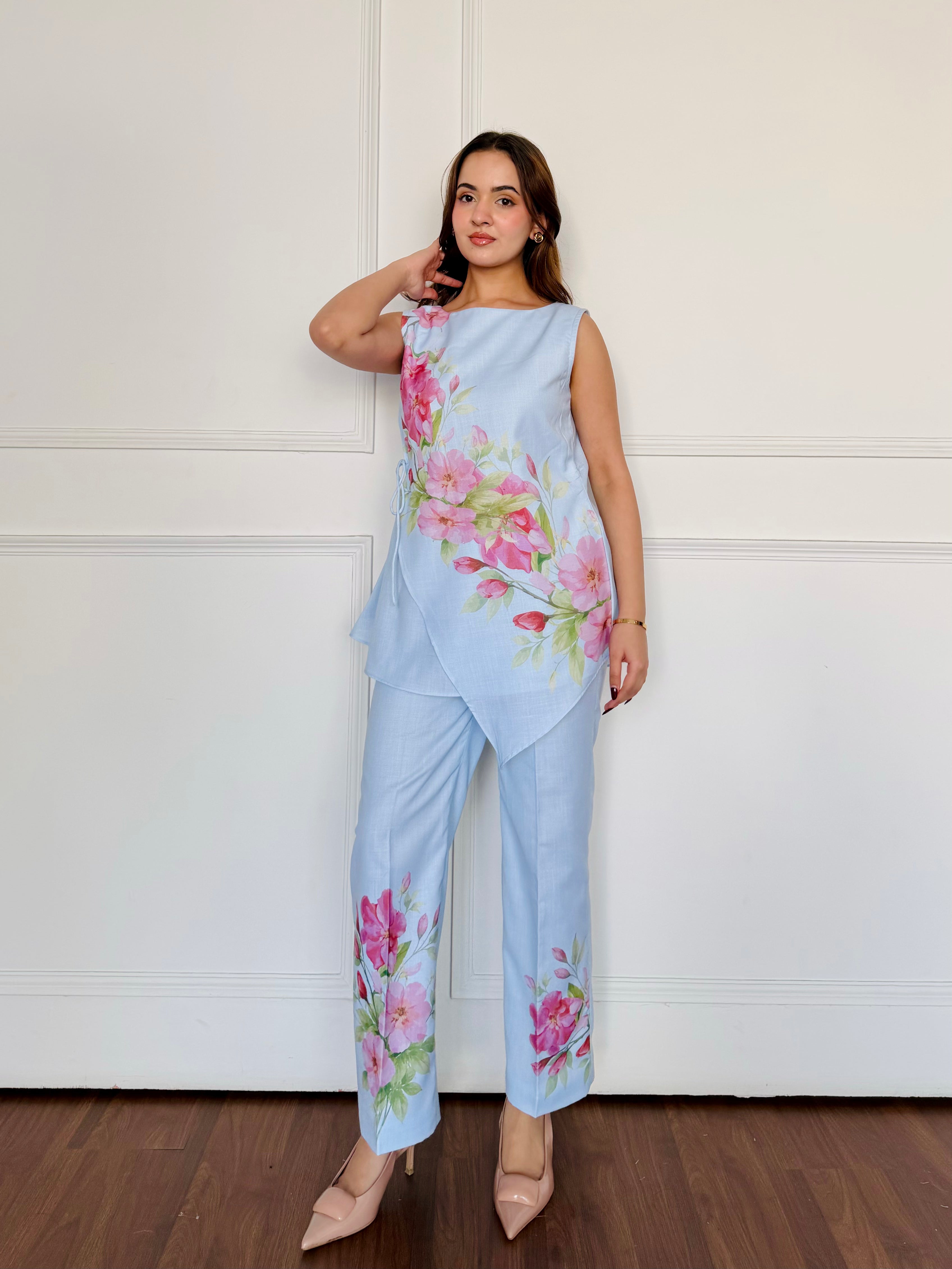 Blue Blossom Co-ord Set