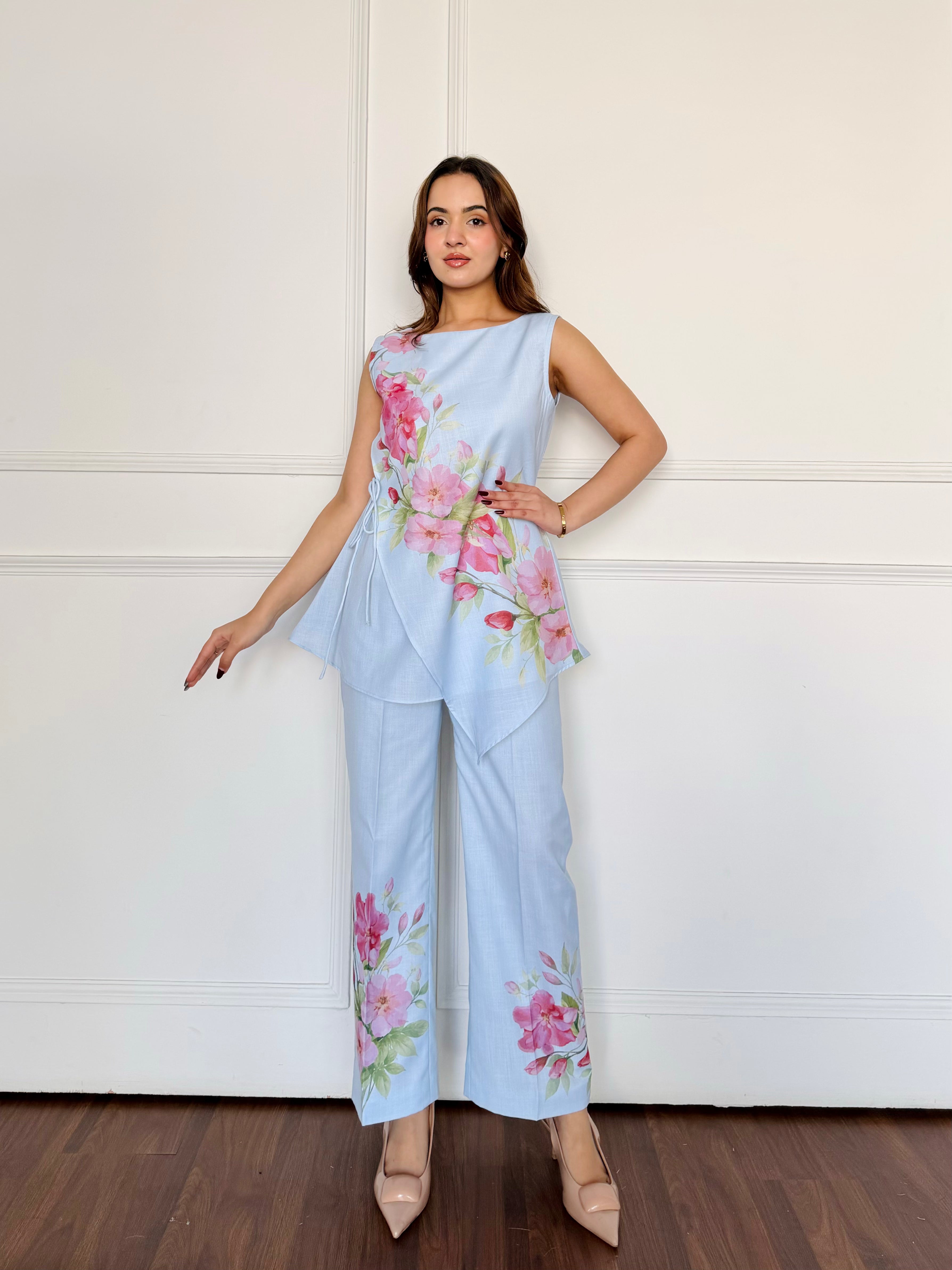 Blue Blossom Co-ord Set