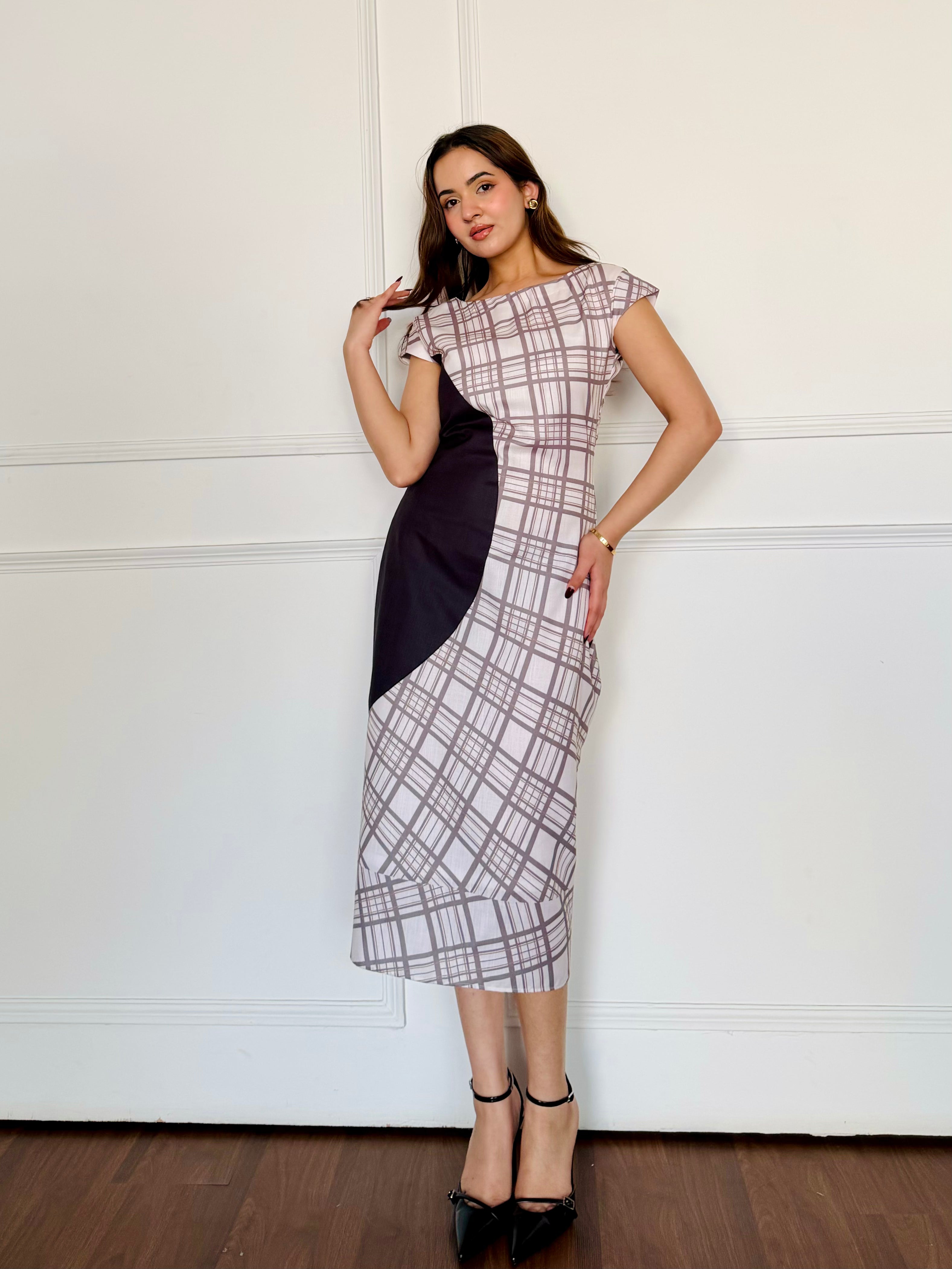 Black Check Summer Dress