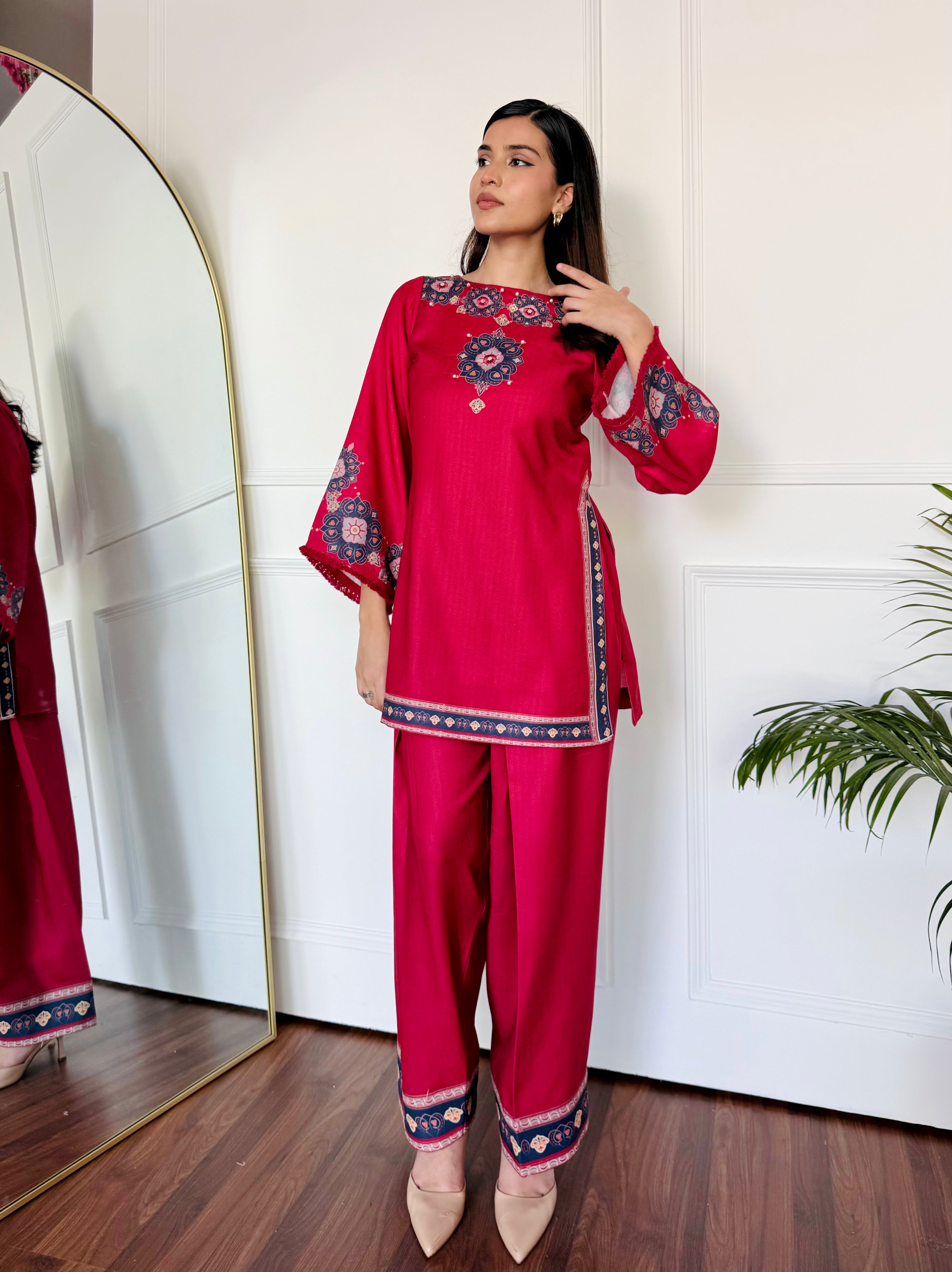 Ruby Radiance Kurta Set