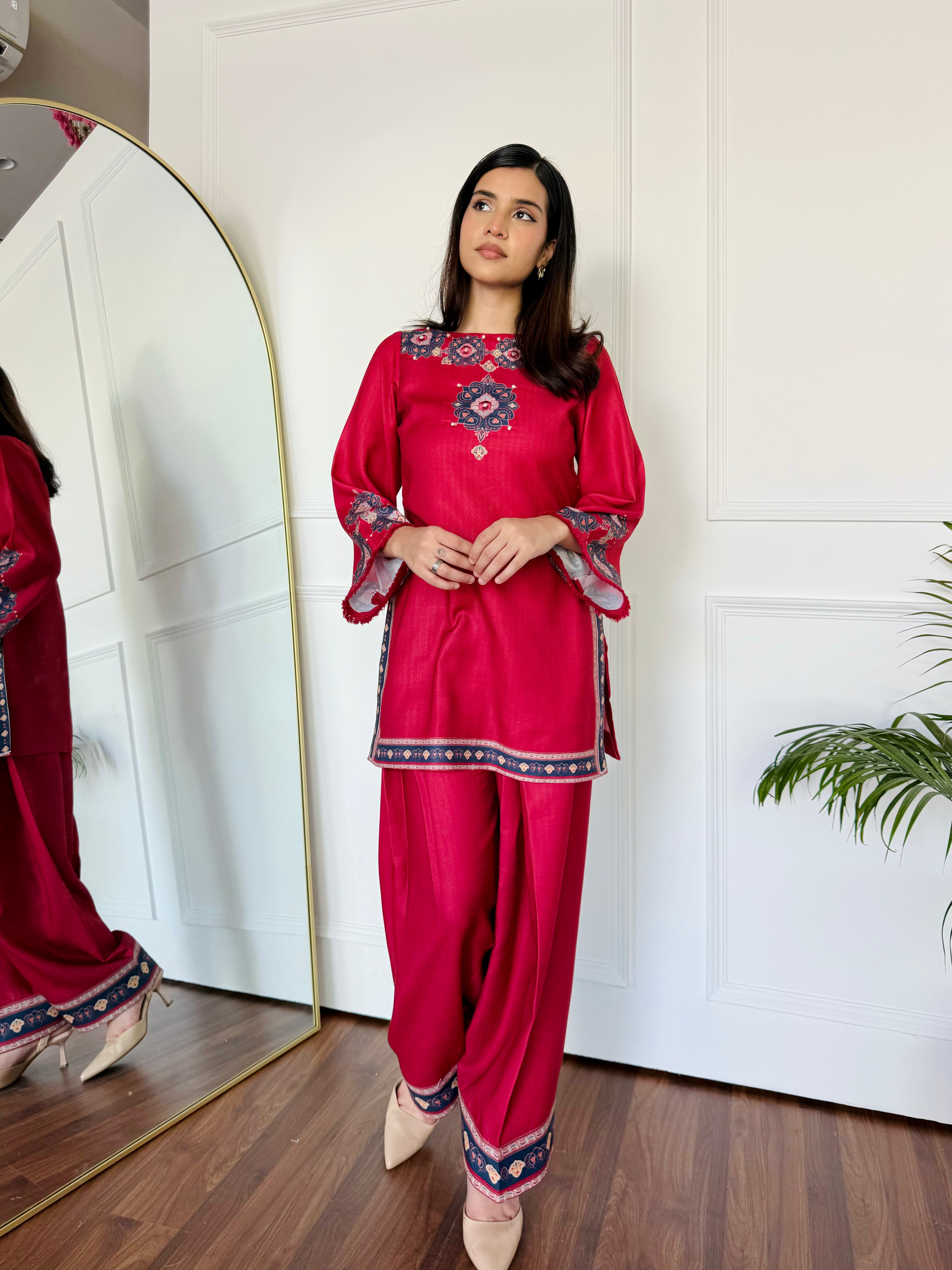 Ruby Radiance Kurta Set