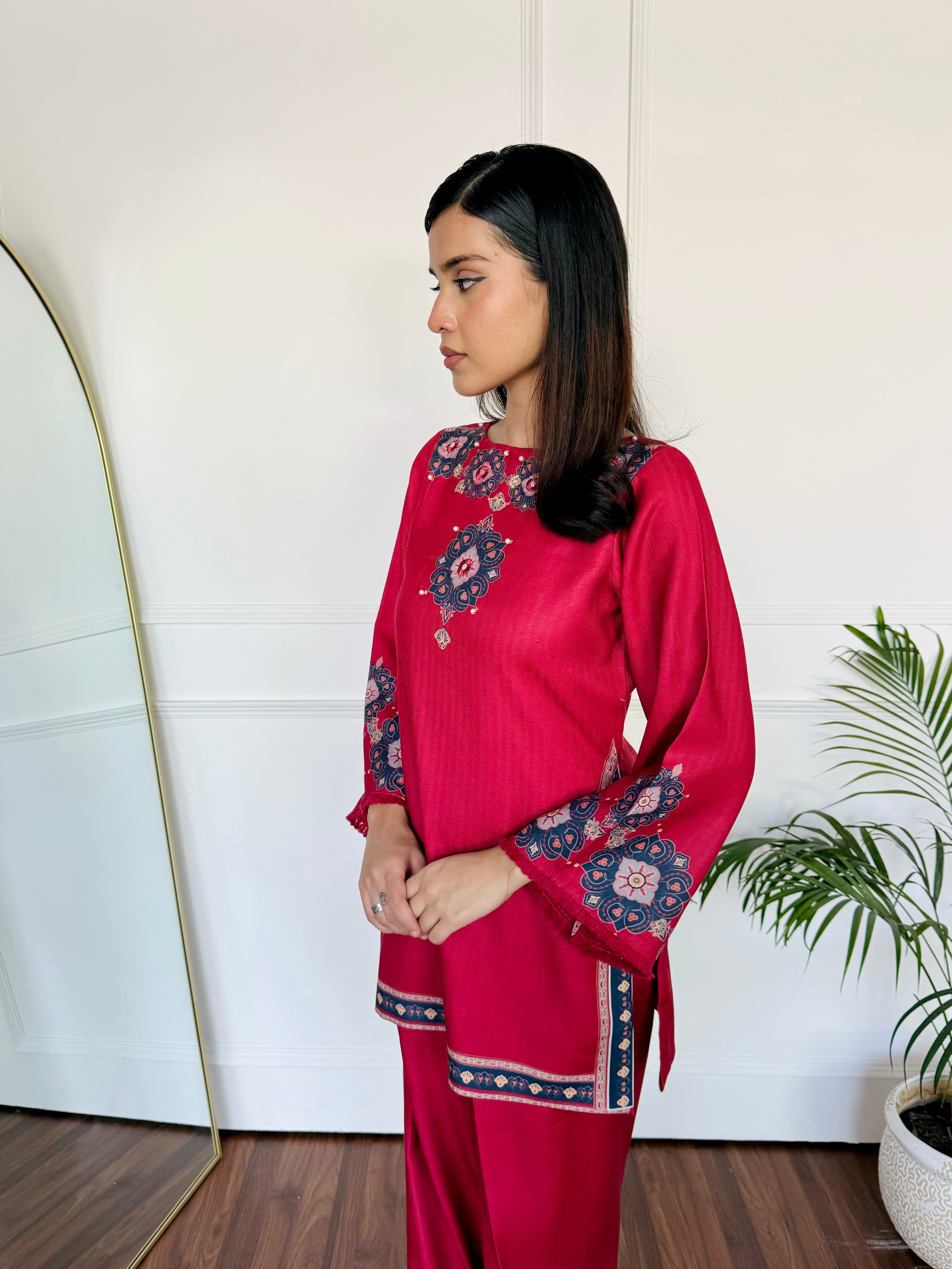 Ruby Radiance Kurta Set