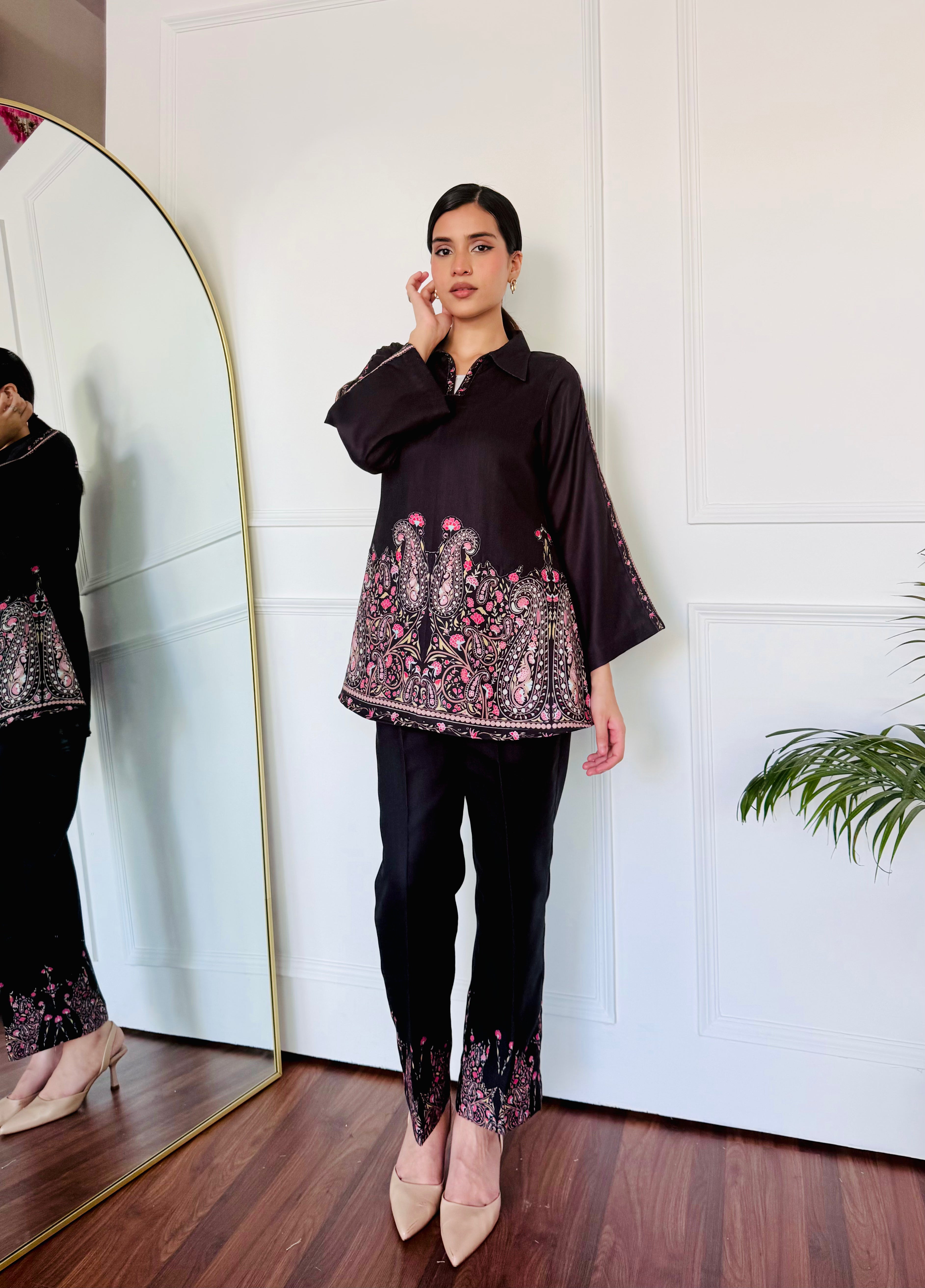 Bold Black Kurta Set