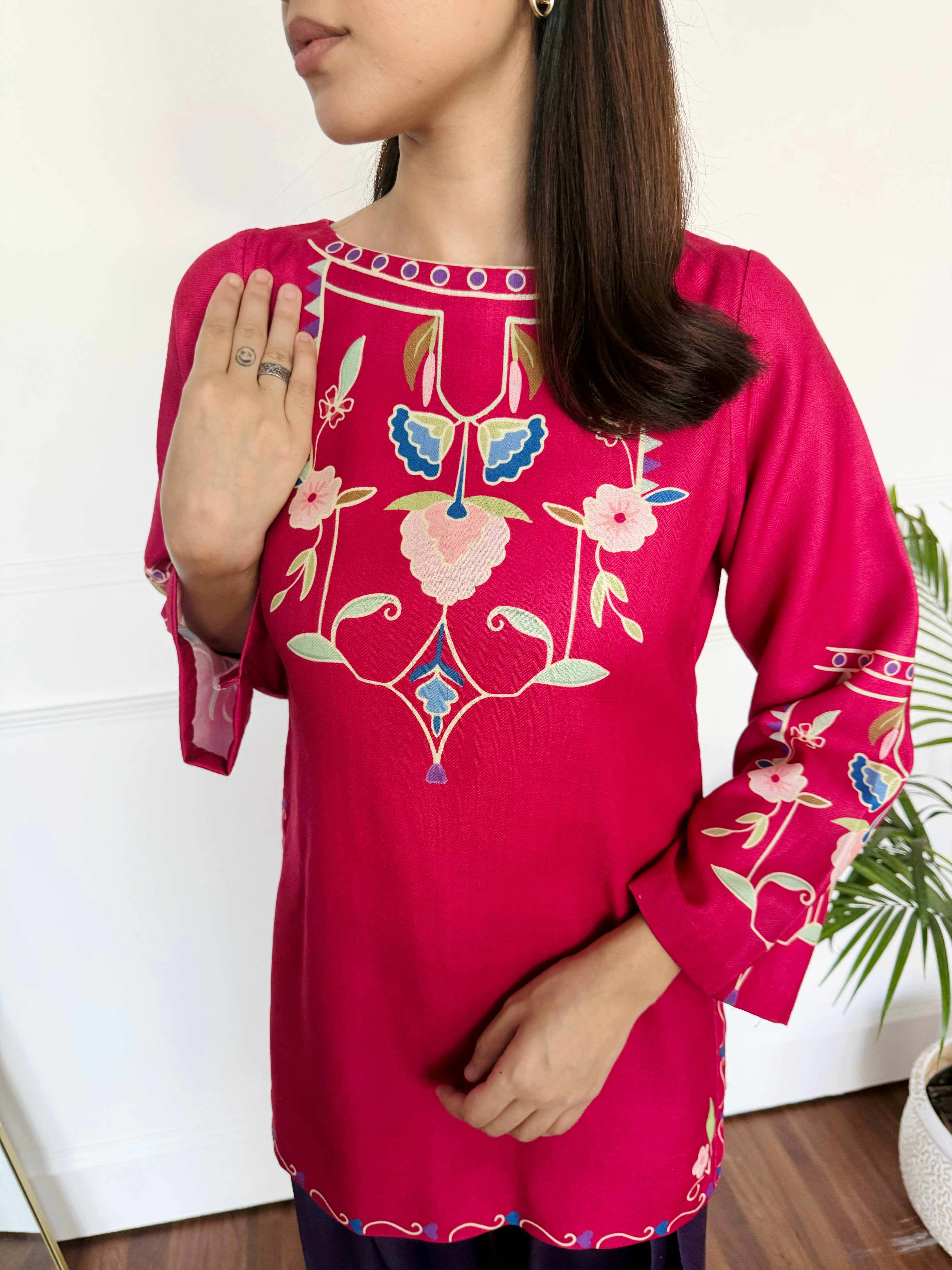 Pink & Purple Farshi Salwaar Set
