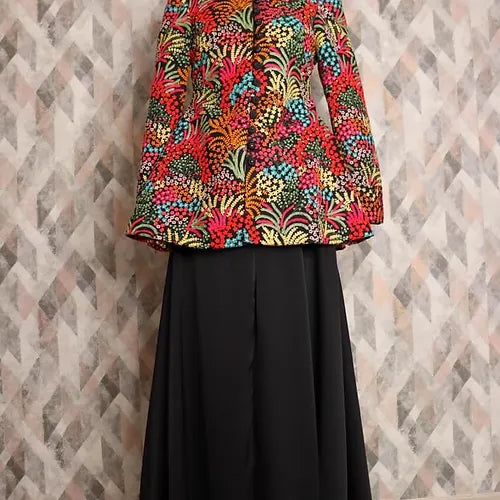Anaisha Embroidered Jacket Set With Flared Garara