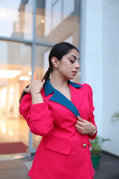 Pink Power Blazer Set
