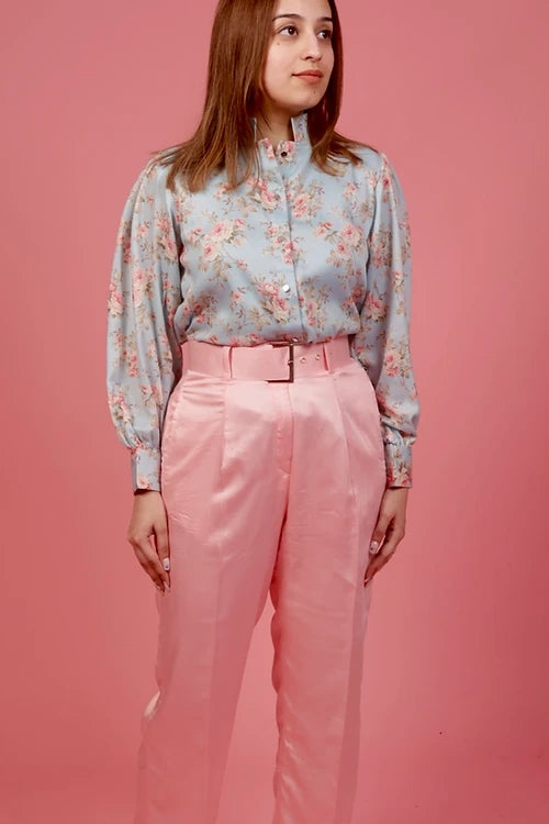 Lyla Pastel Floral Shirt With Trousers