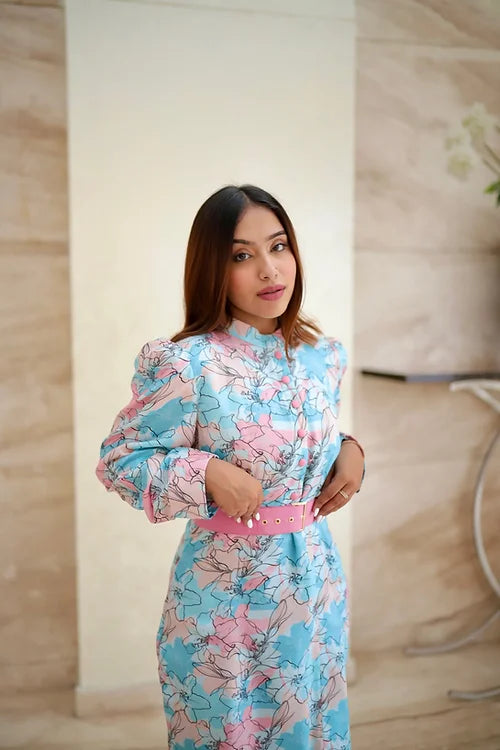 Kacey Formal Midi Dress With Belt