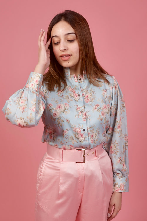 Lyla Pastel Floral Shirt With Trousers
