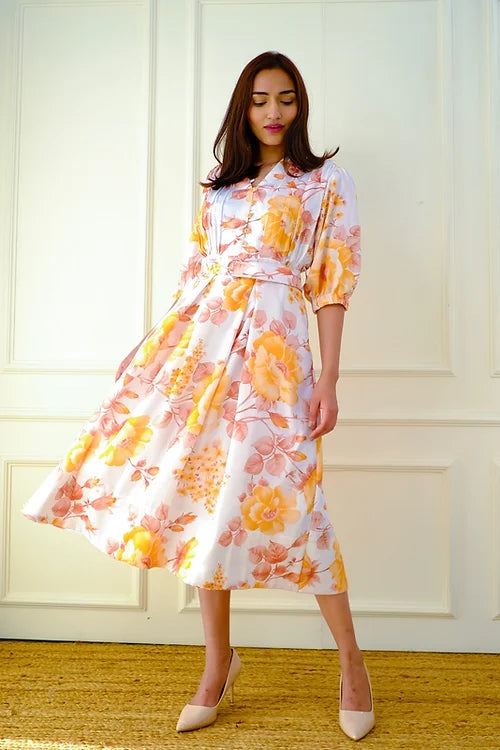 Dianna Floral Summer Midi Dress