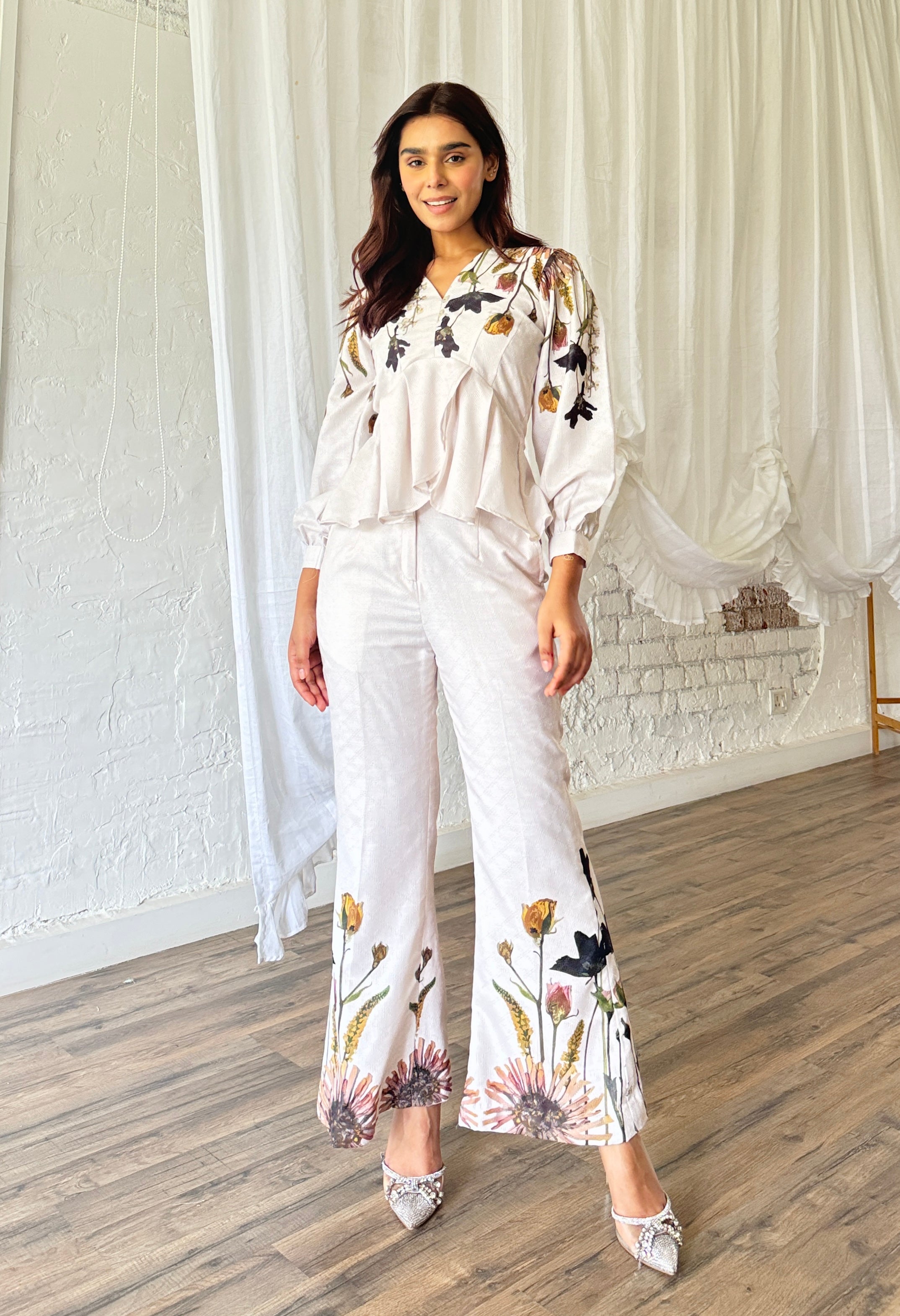 Angelica Floral Peplum Set